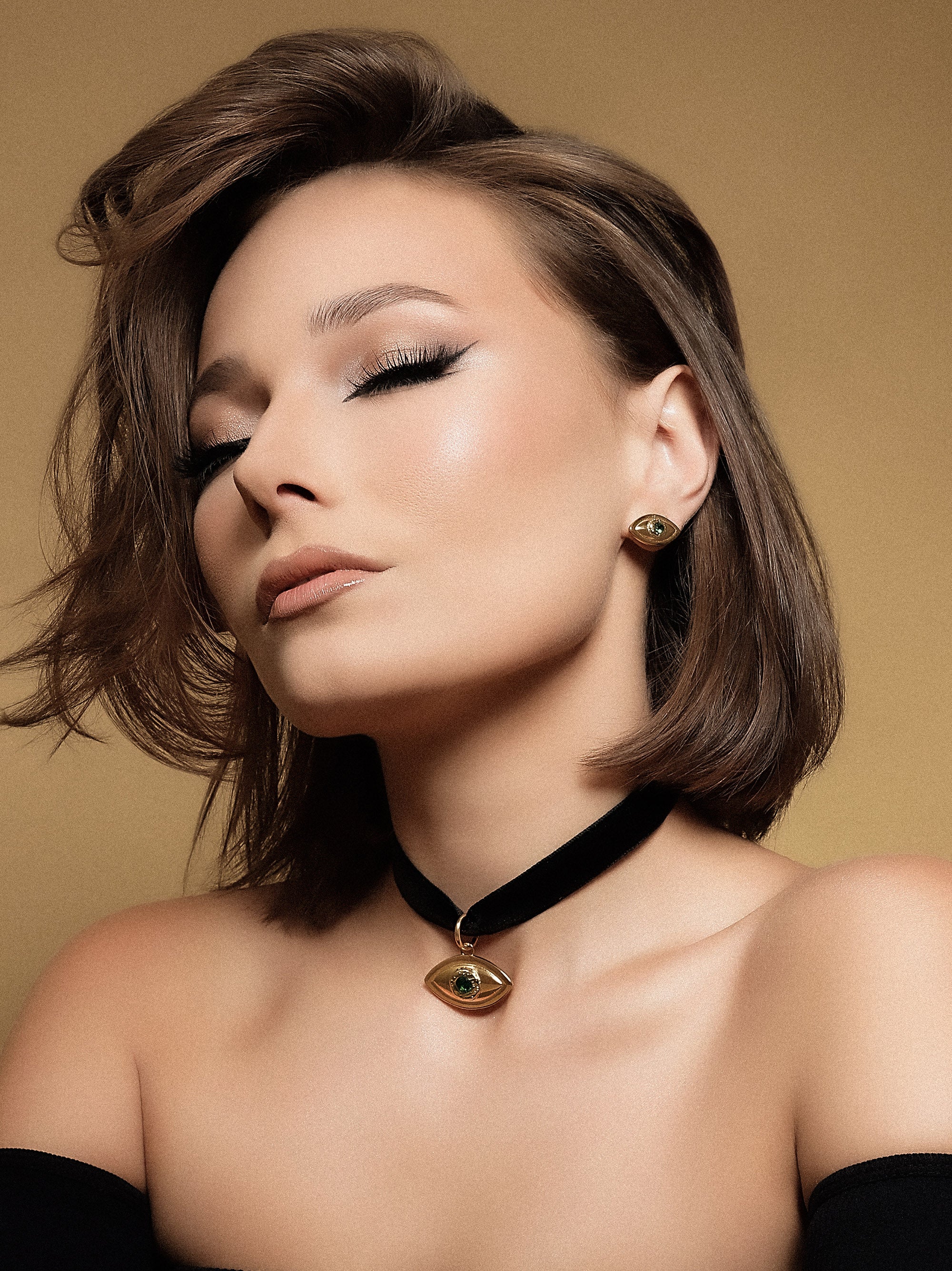Evil Eye Green Choker