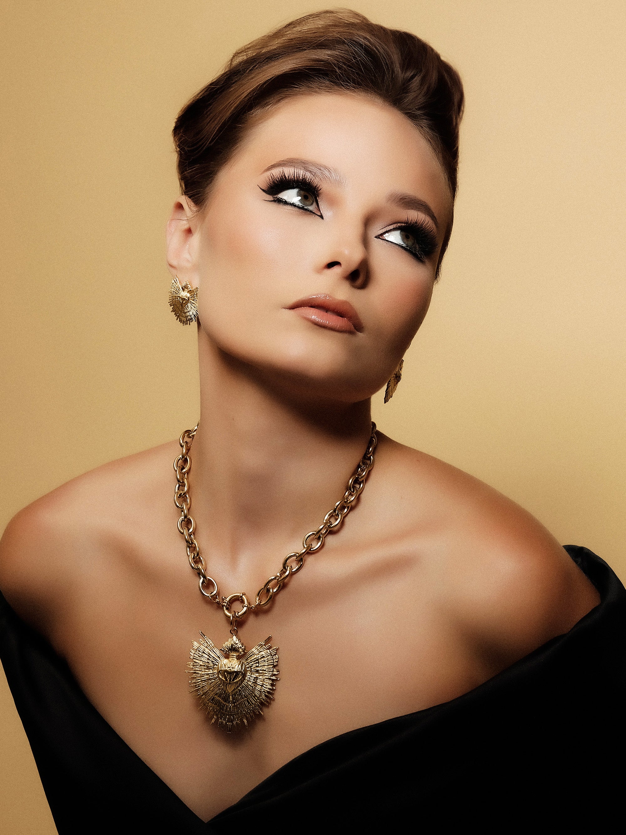 Sacred Heart Stud Earrings