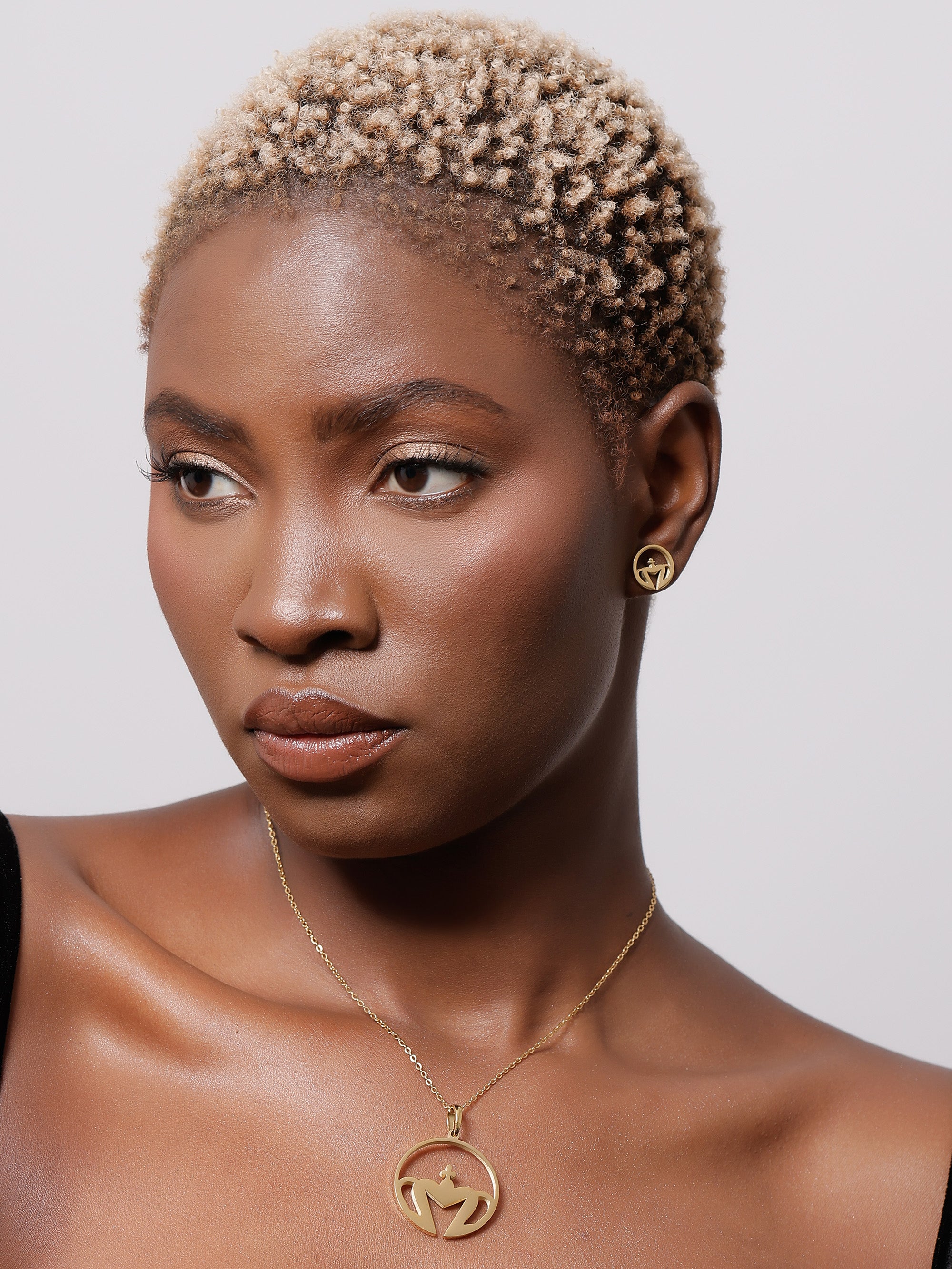 Mini Crown Hoop Earrings