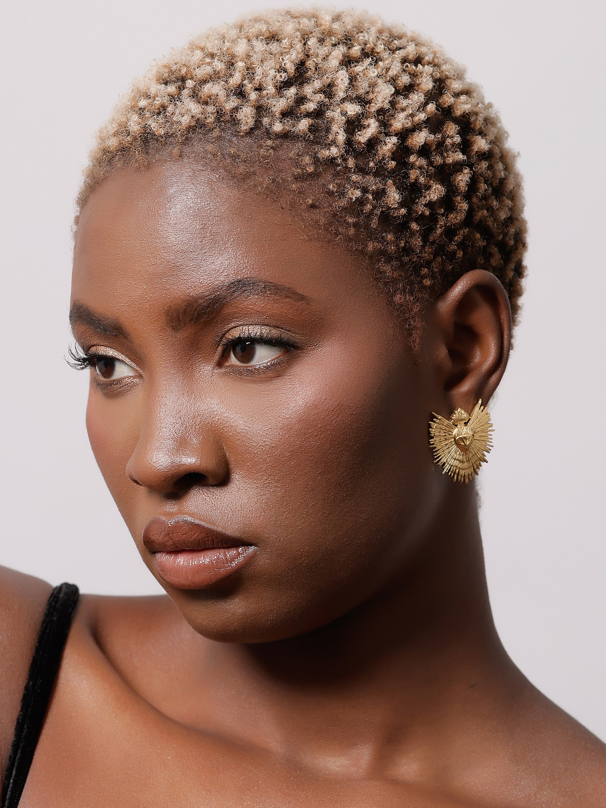 Sacred Heart Stud Earrings