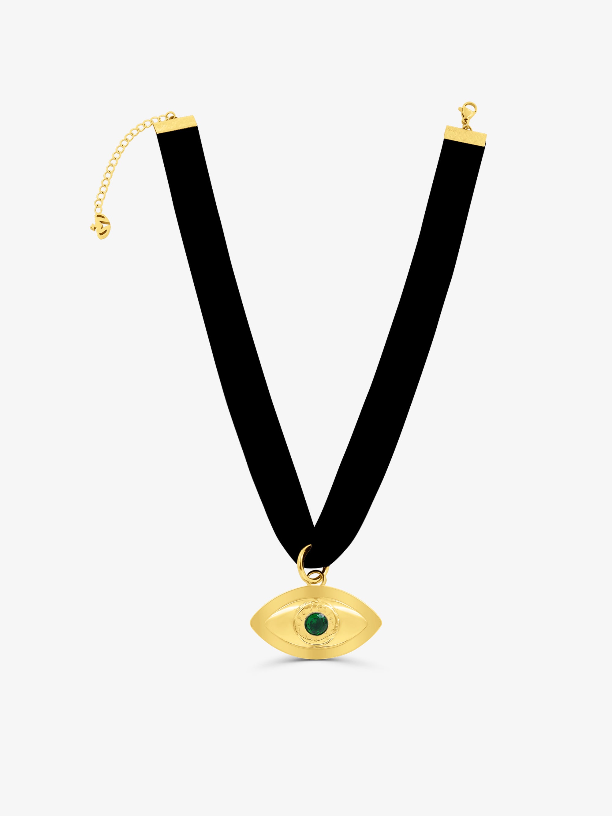 Evil Eye Green Choker
