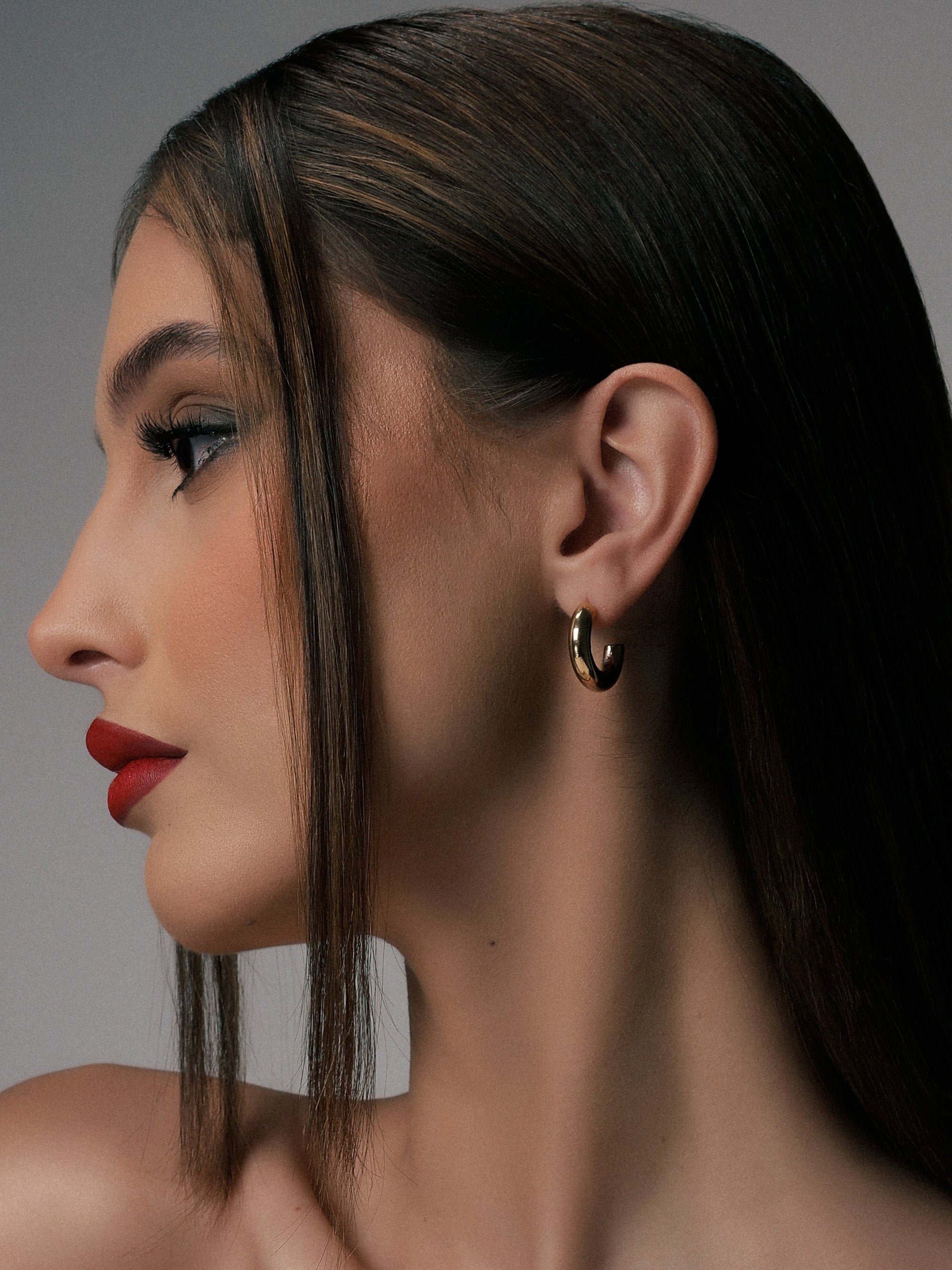 Emma Solid Hoop Petite Earrings