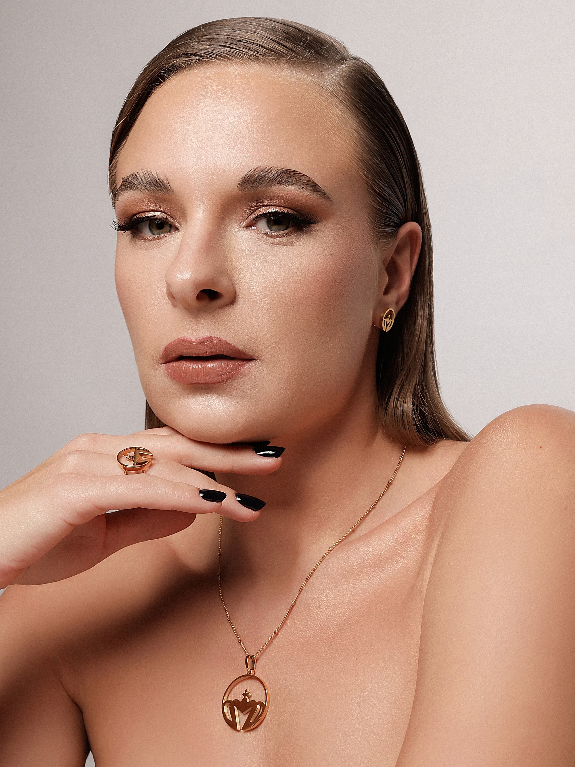 Mini Crown Hoop Earrings