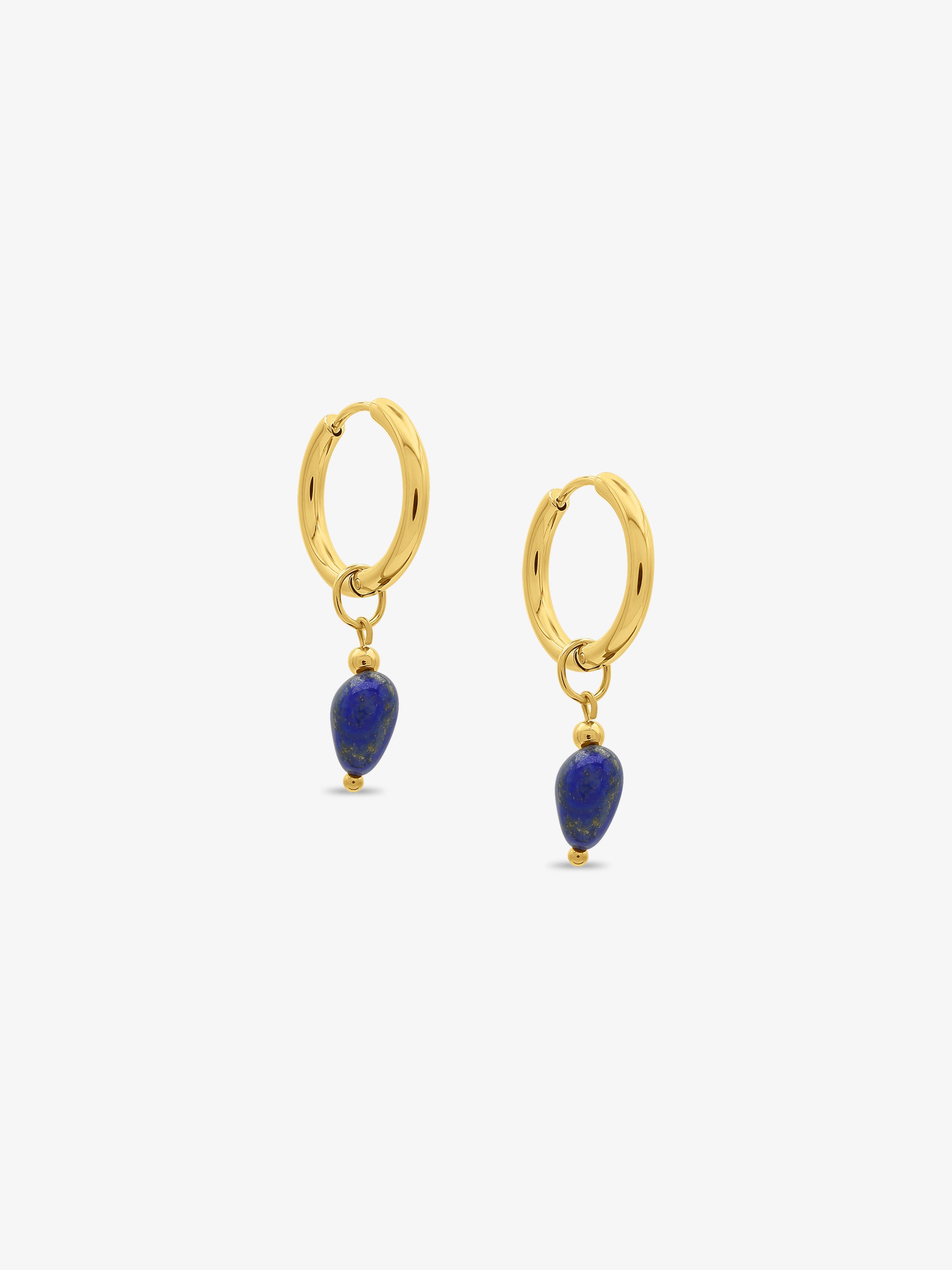 Lapis Blue Hoop Earrings