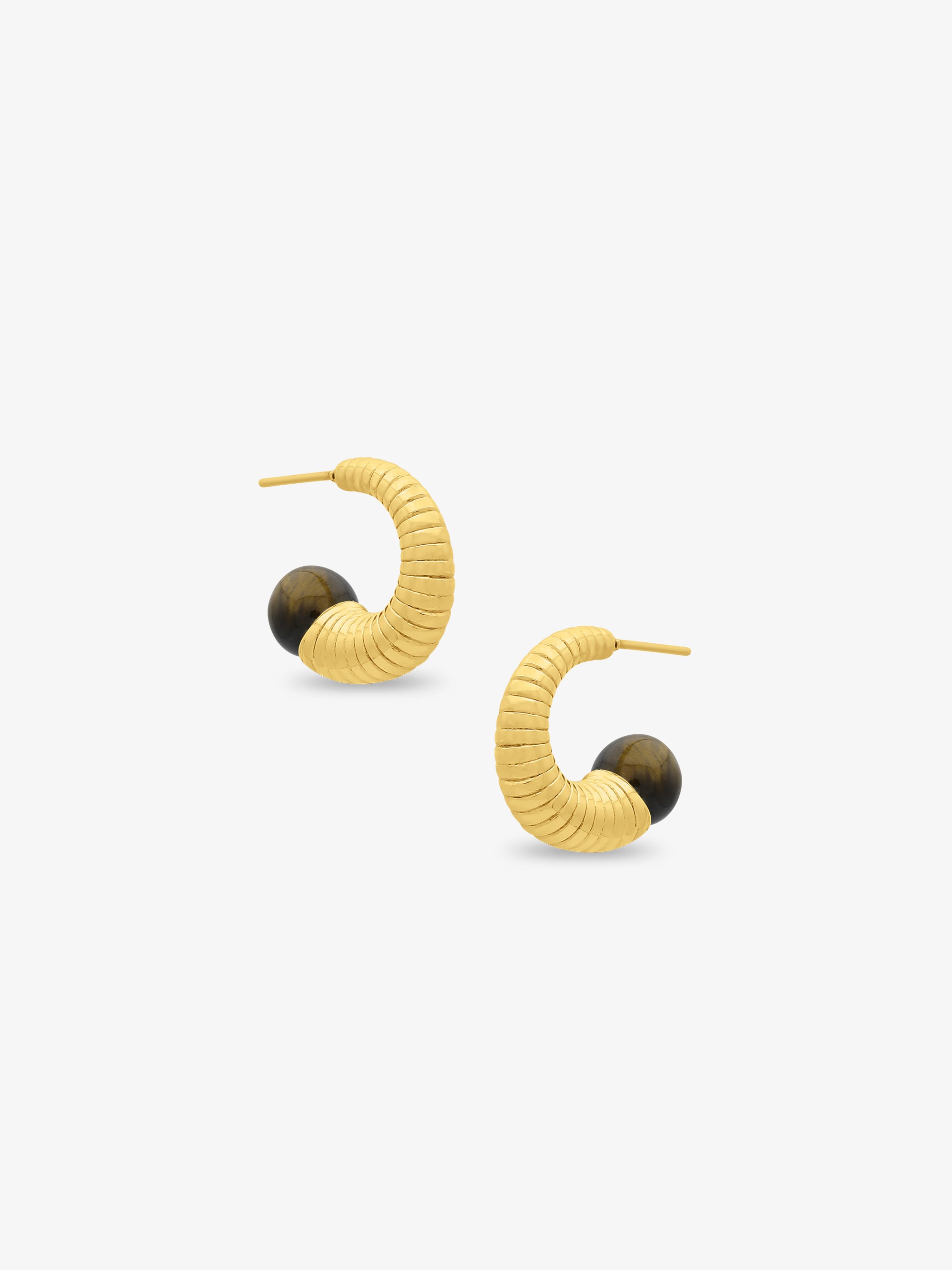 Bronz Eye Hoop Earrings