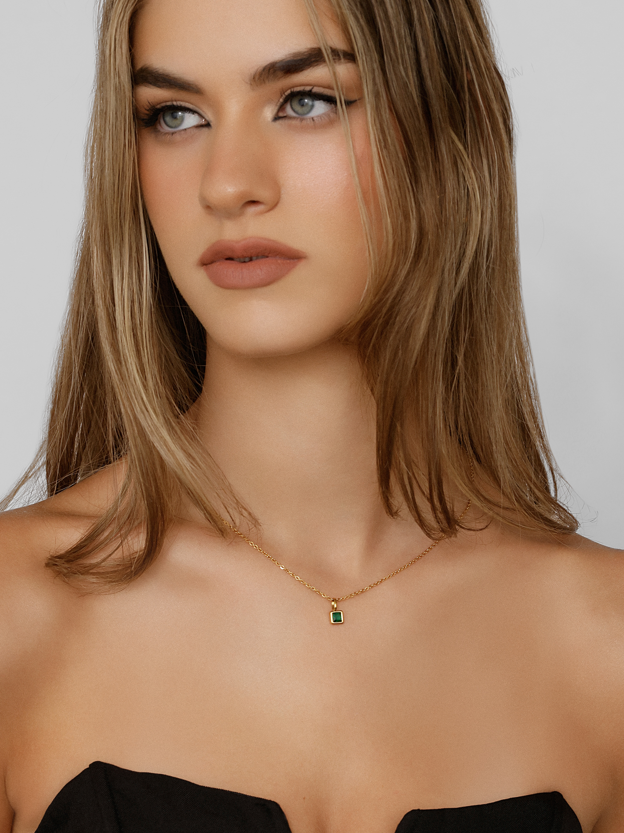 February Celeste Birthstone Necklace