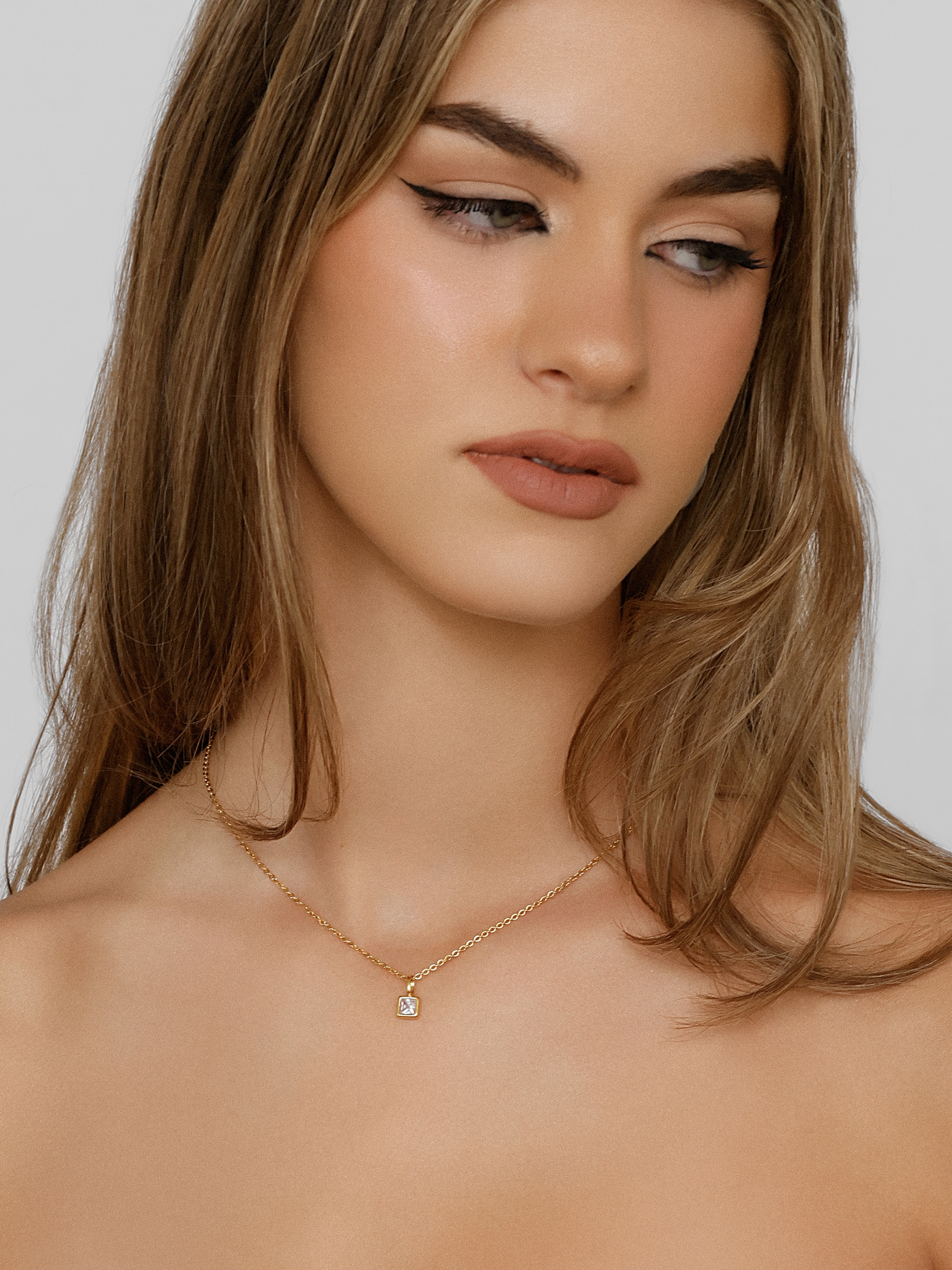 February Celeste Birthstone Necklace