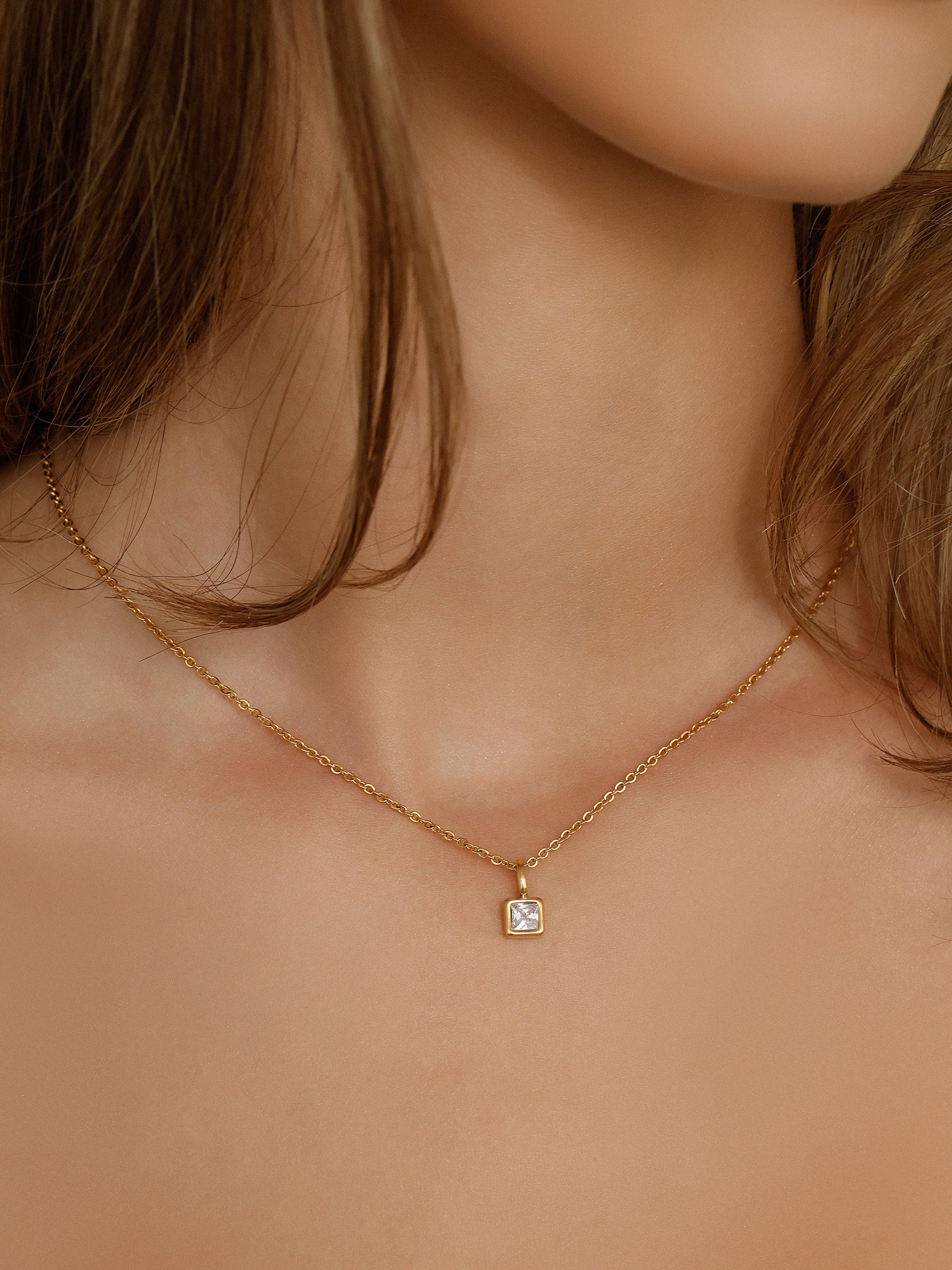February Celeste Birthstone Necklace