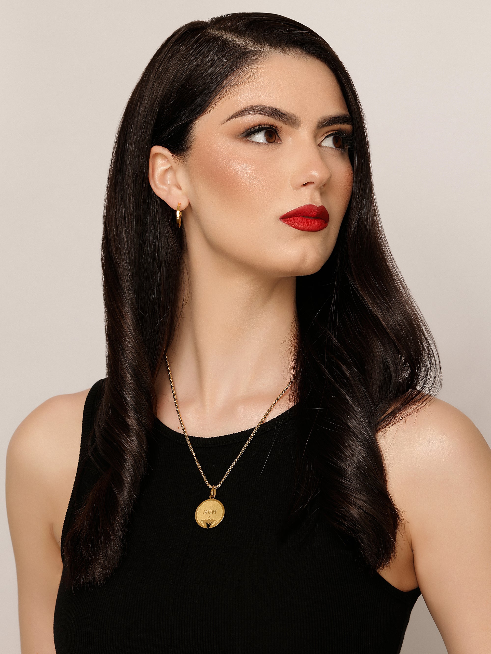 Crown Hoop 'Mum' Pendant