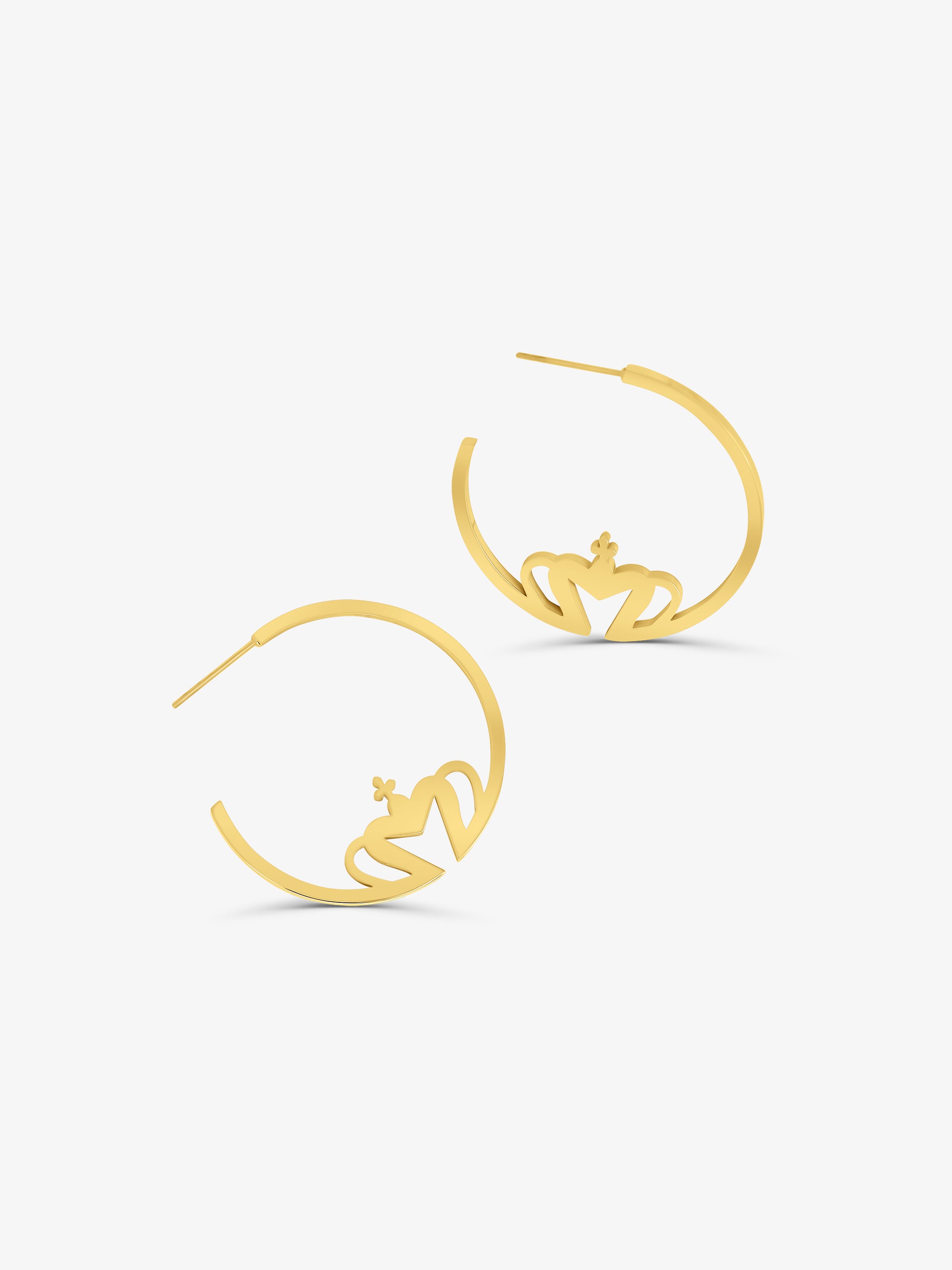 35mm Crown Hoop Earrings