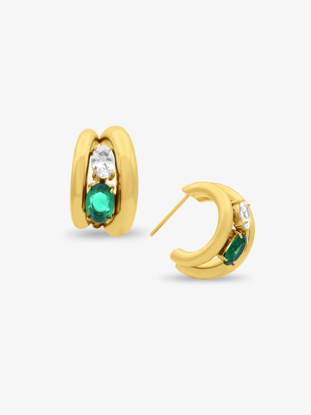 Dana CZ Hoop Earrings