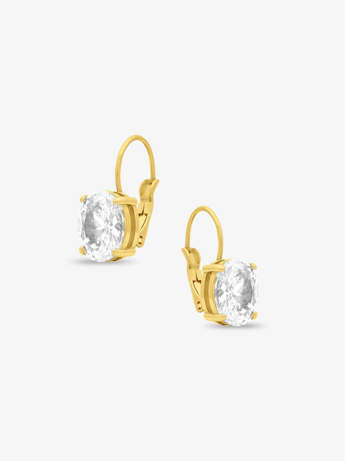 Teresa Clear CZ Hoop Earrings