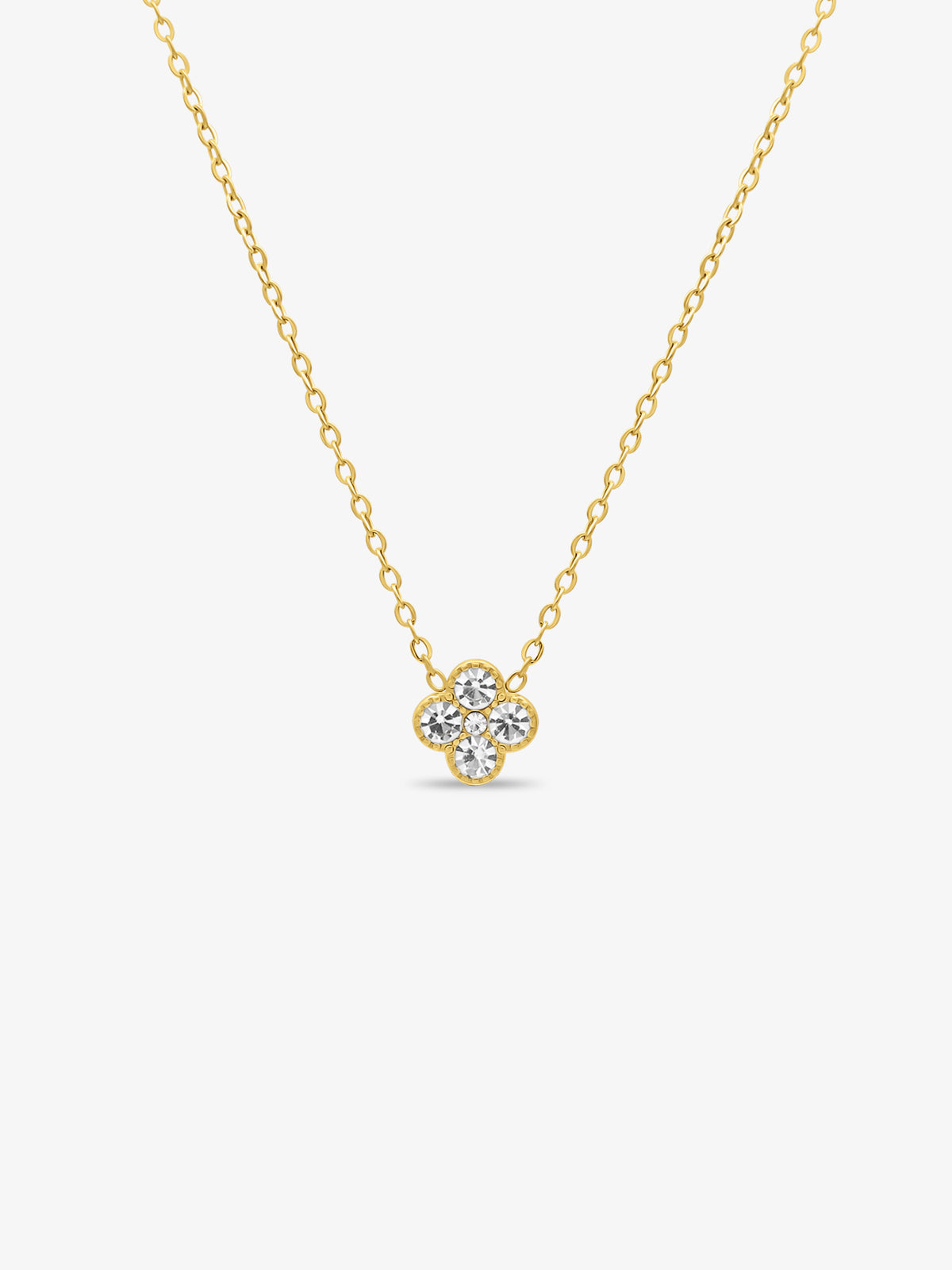 Elise Gold CZ Necklace
