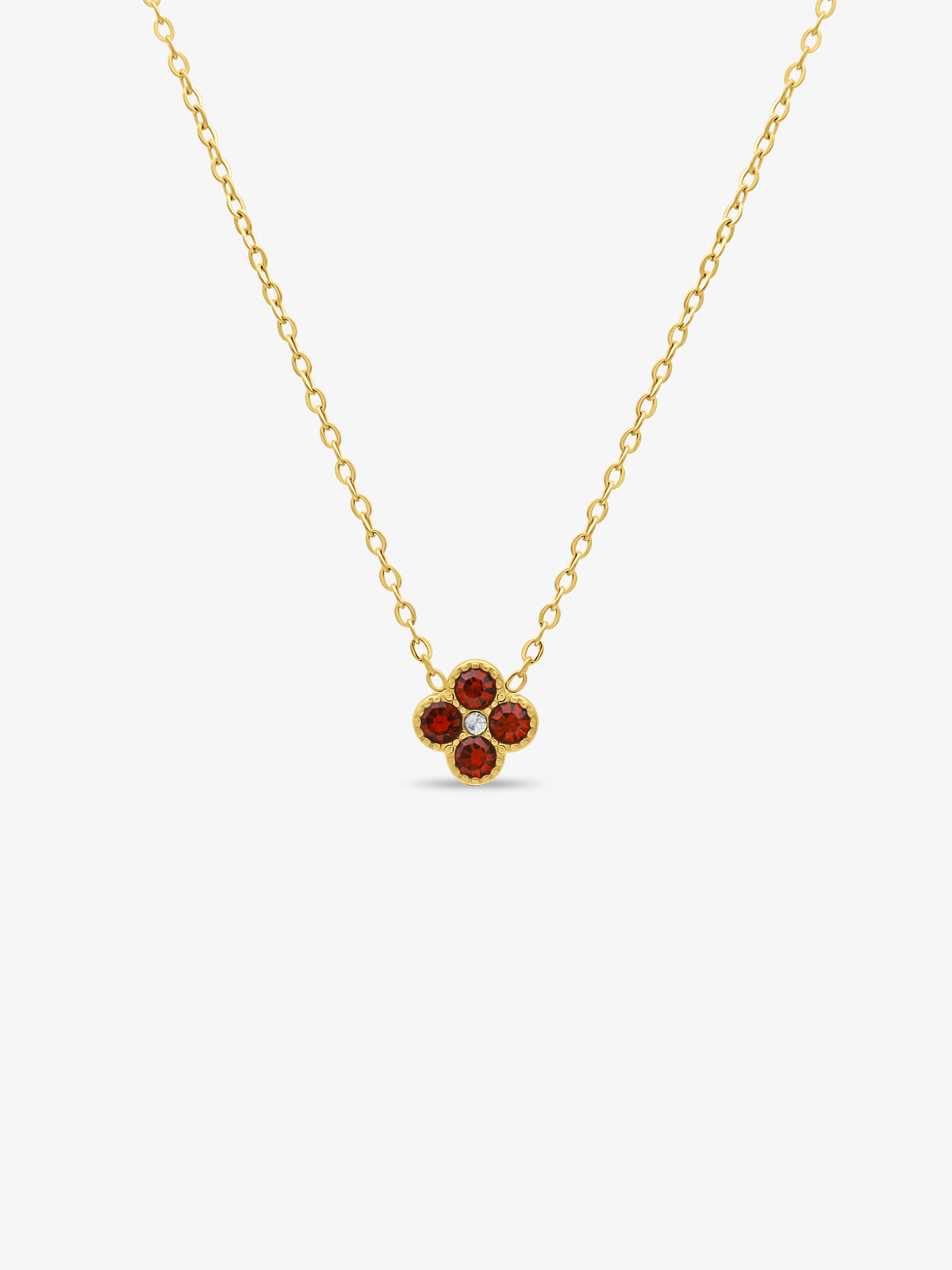 Elise Bordeaux CZ Necklace