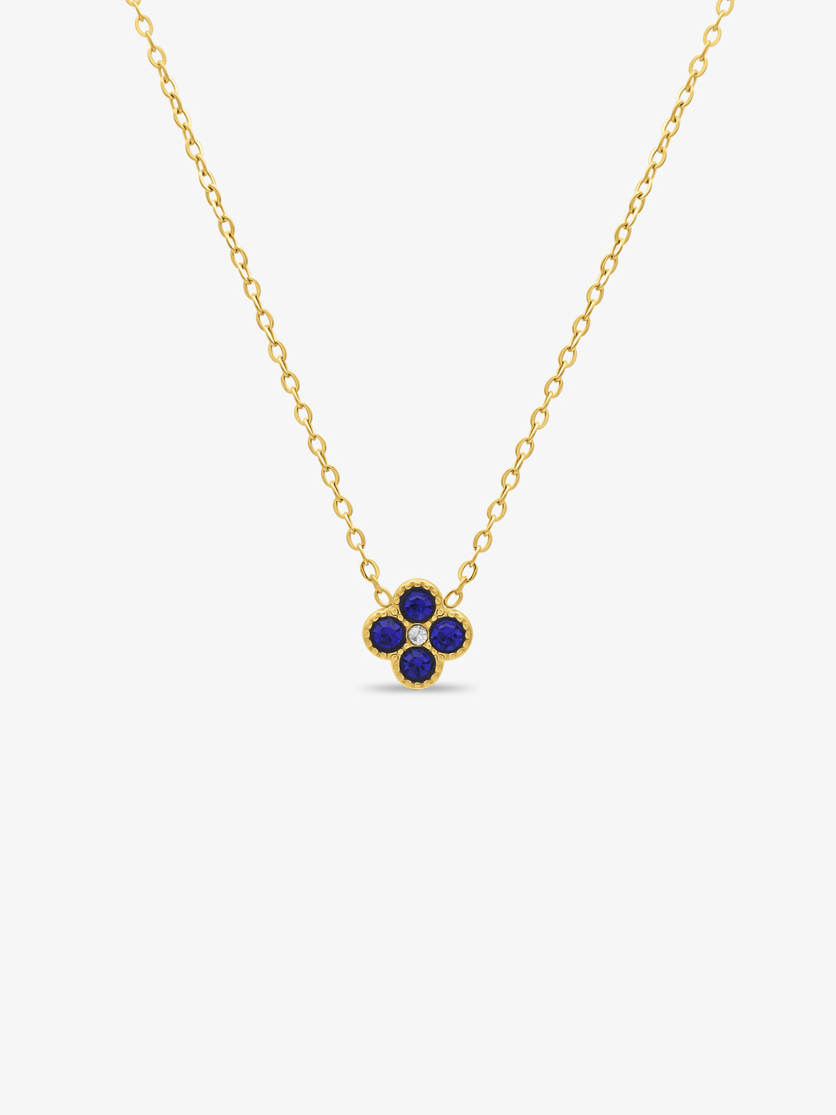 Elise Cobalt CZ Necklace