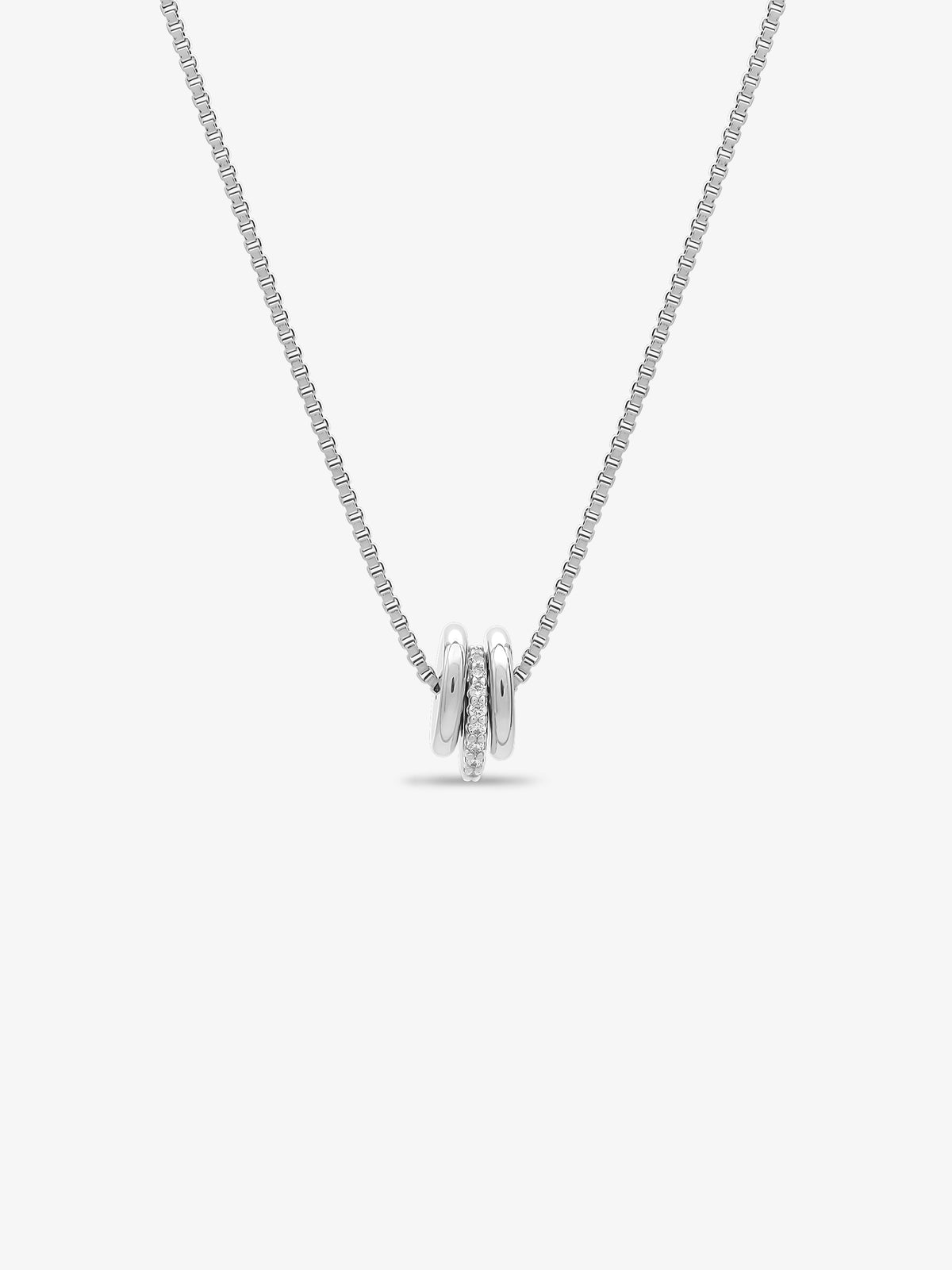 Penelope CZ Ring Silver Necklace - PREORDER