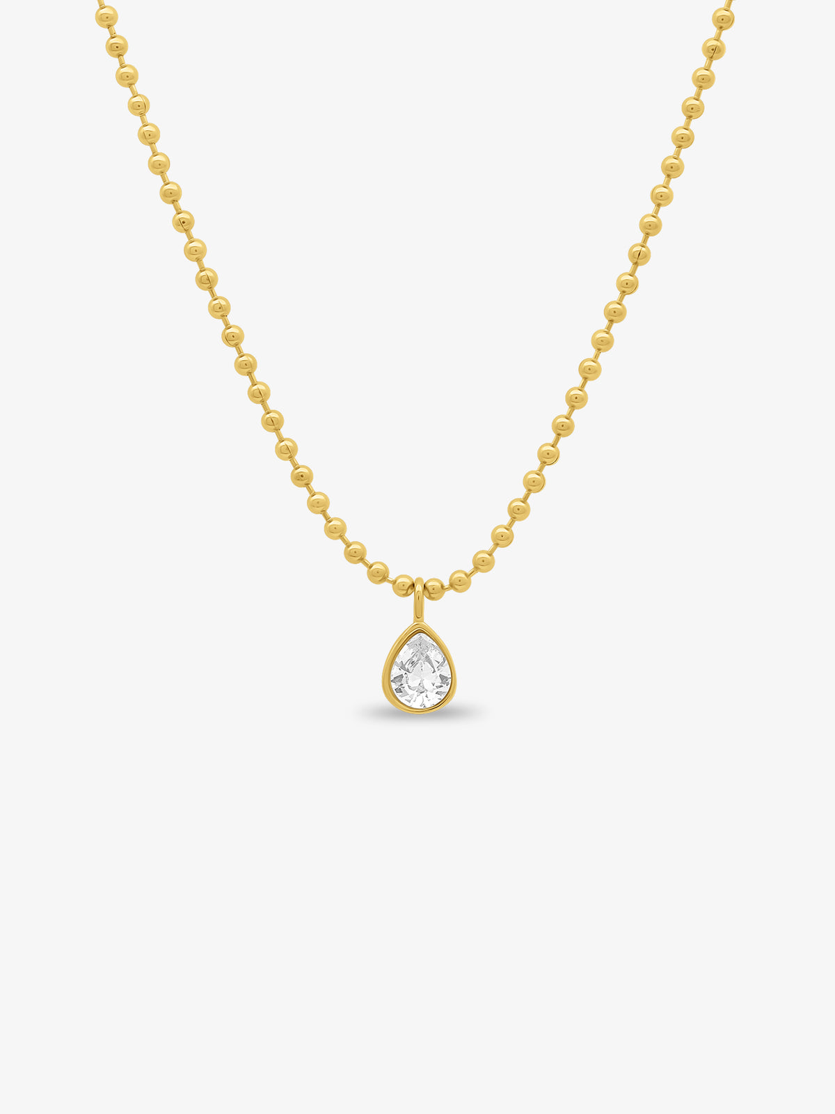 Atom CZ Droplet Necklace