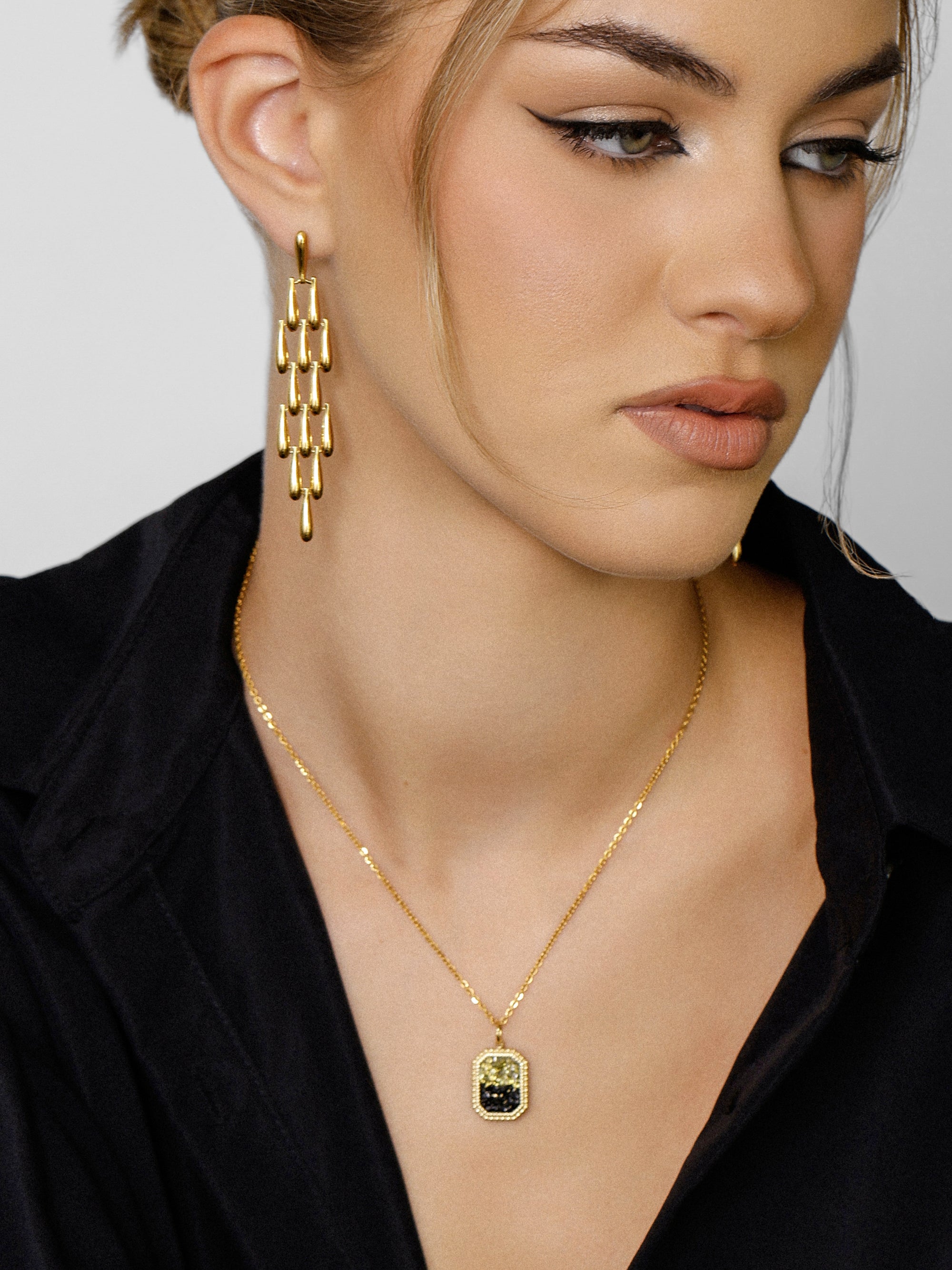 Obsidian Olive Charm