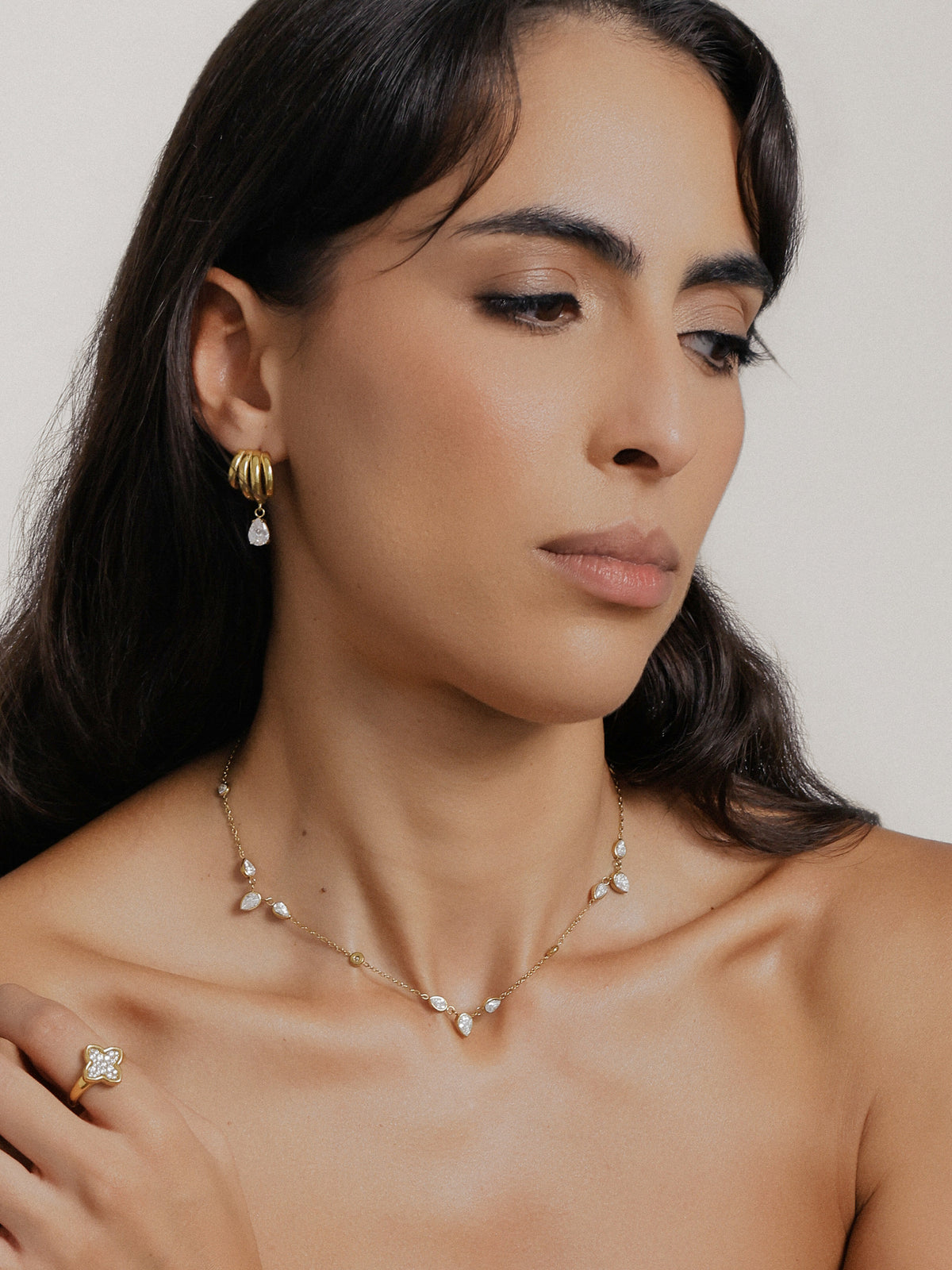 Jackie CZ Hoop Earrings