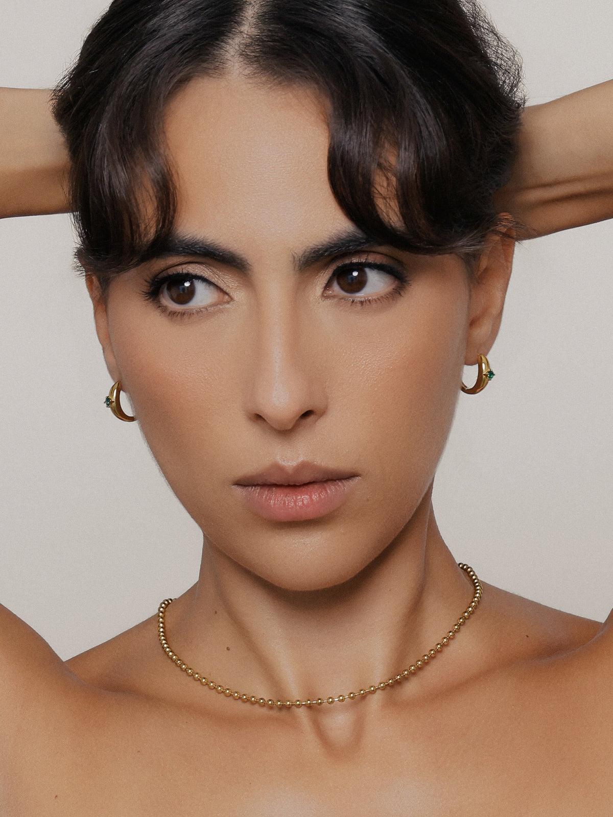 Aida CZ Hoop Earrings