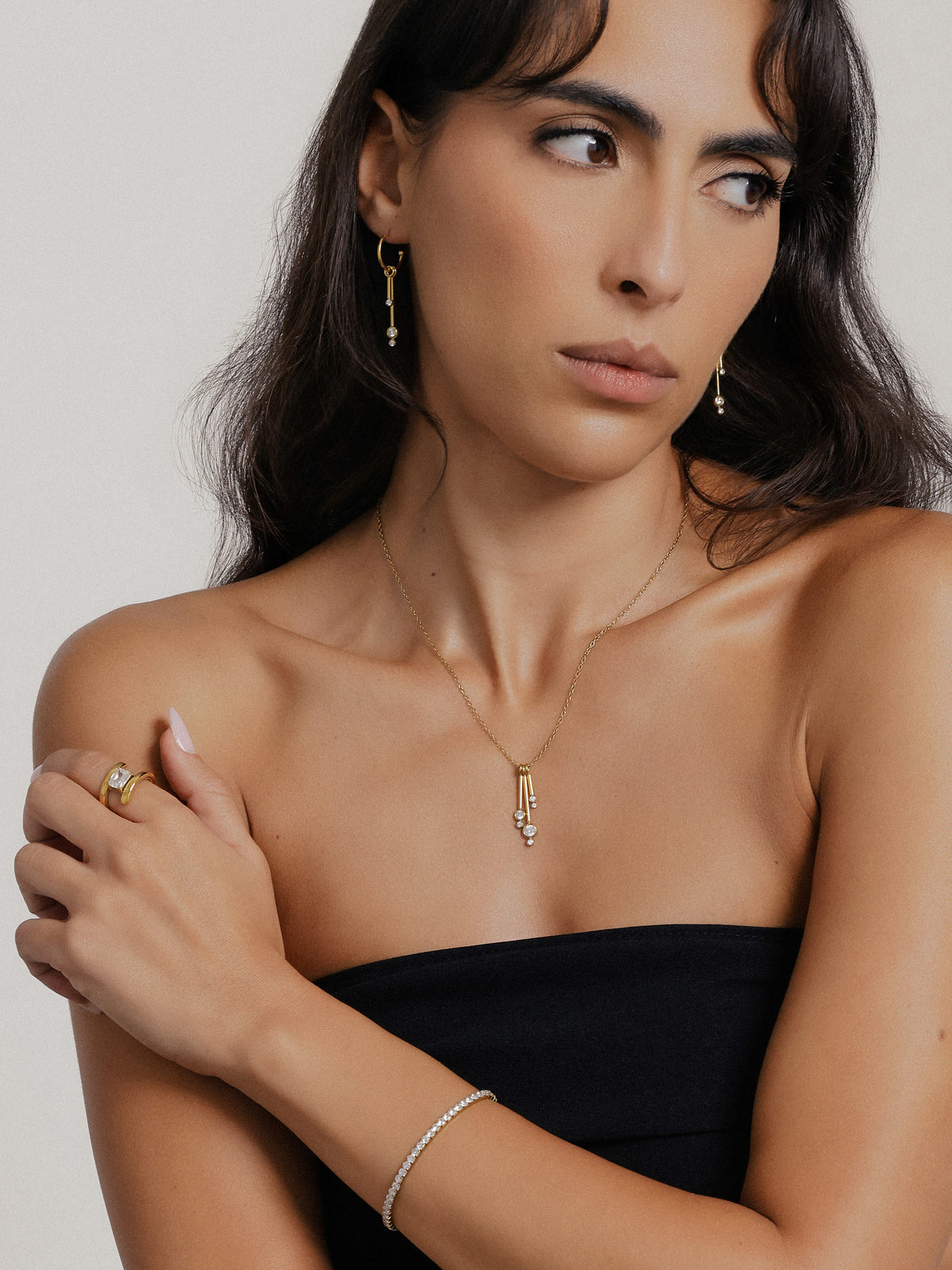 Elsa CZ Drop Earrings
