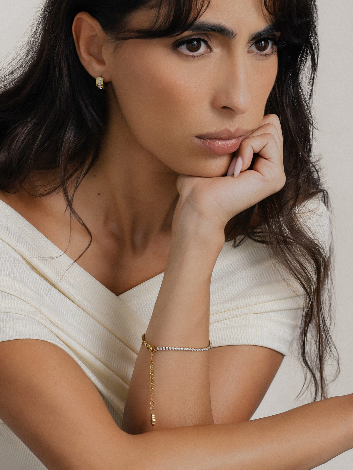 LeClaire CZ Hoop Earrings