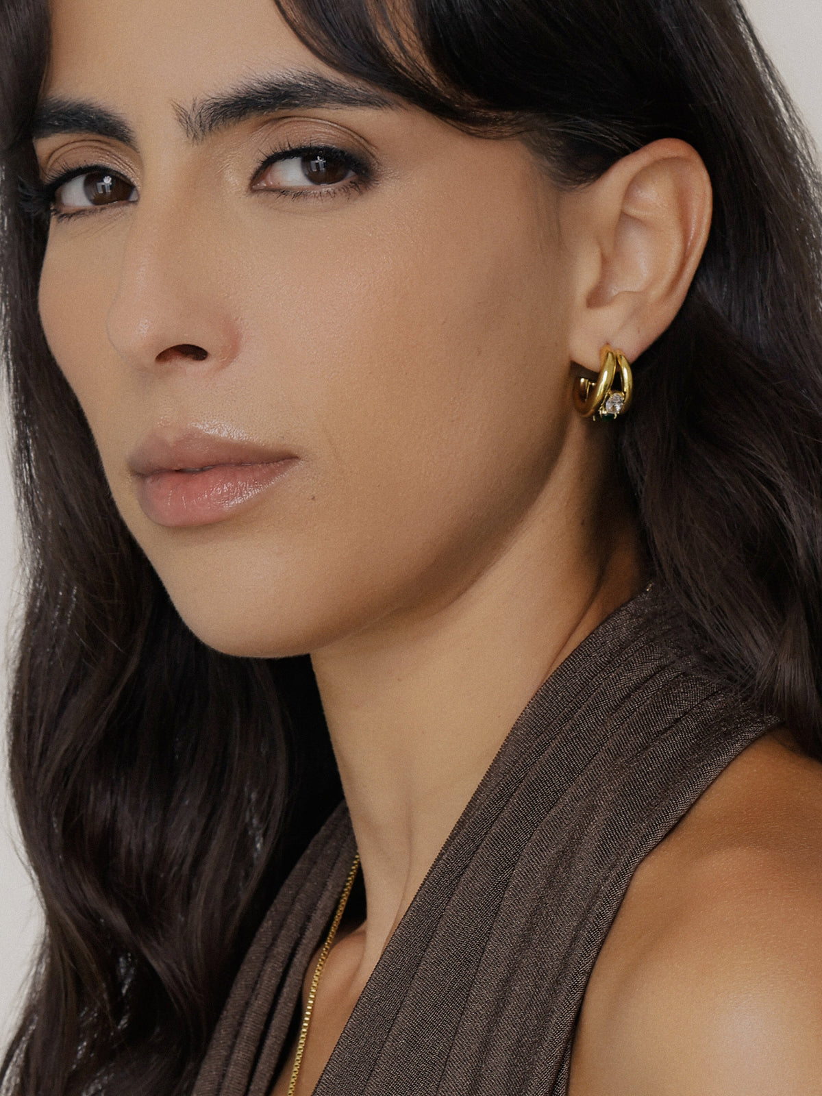 Dana CZ Hoop Earrings