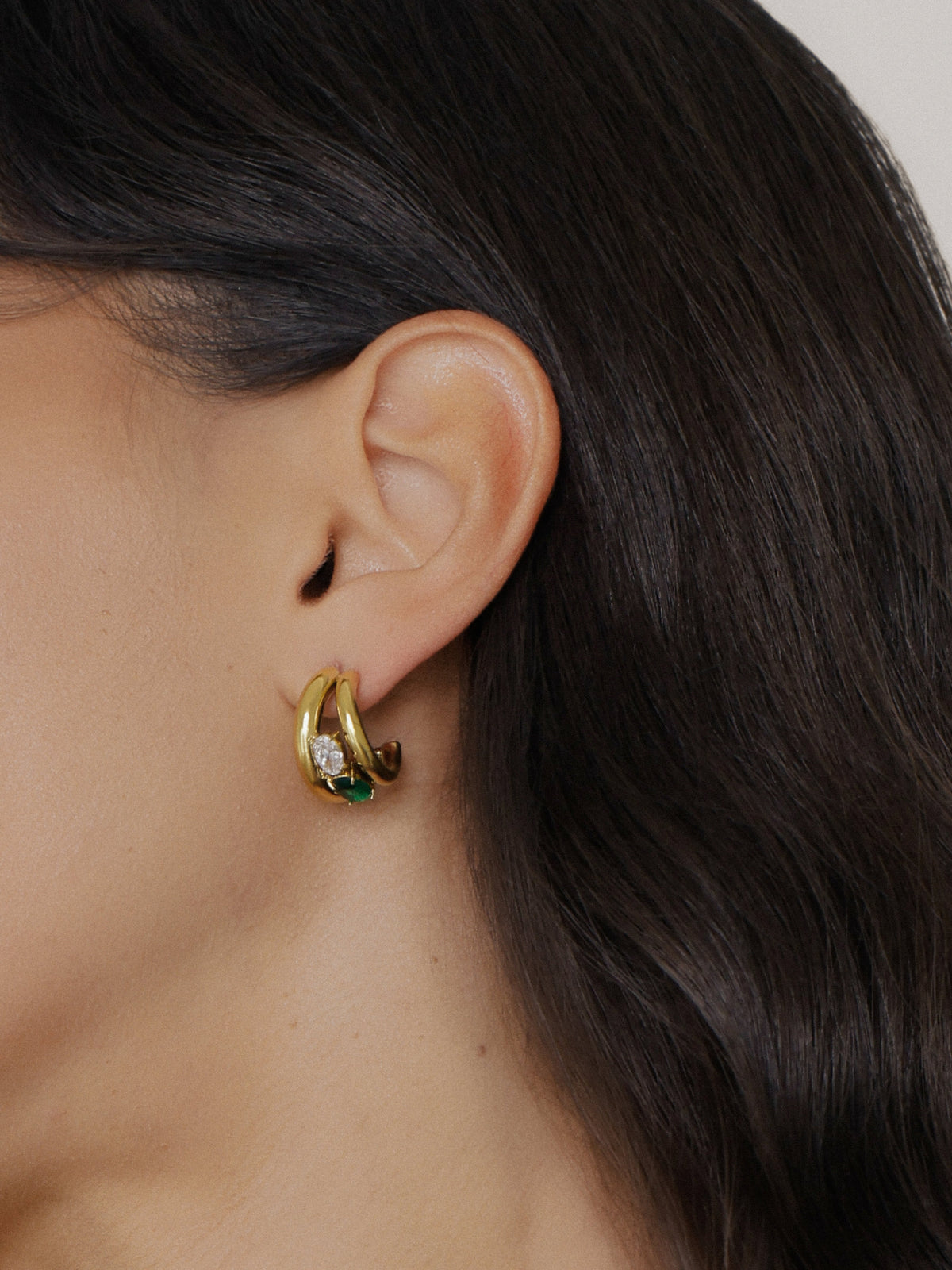 Dana CZ Hoop Earrings