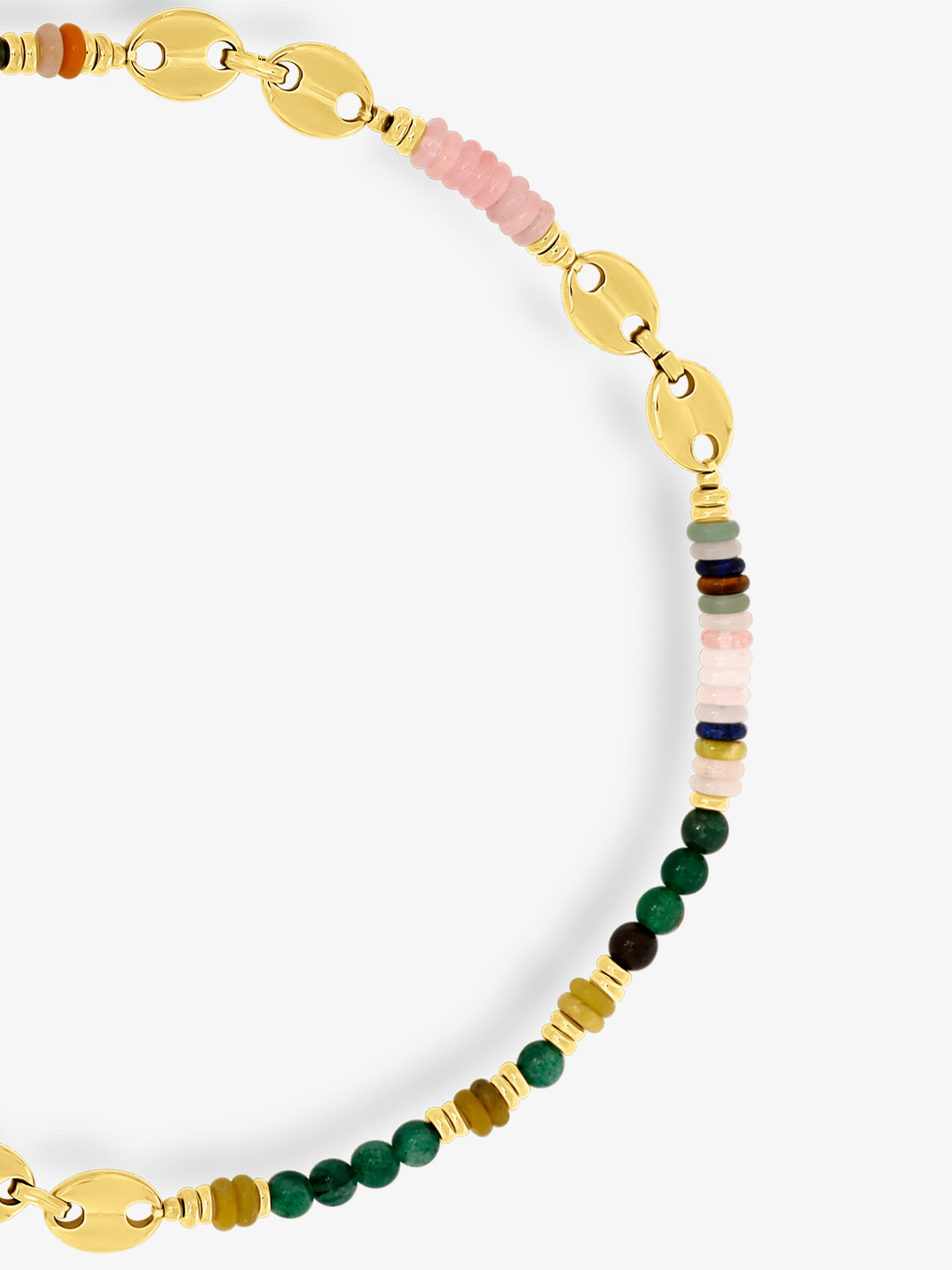 Green Agate Coffee Bean Necklace