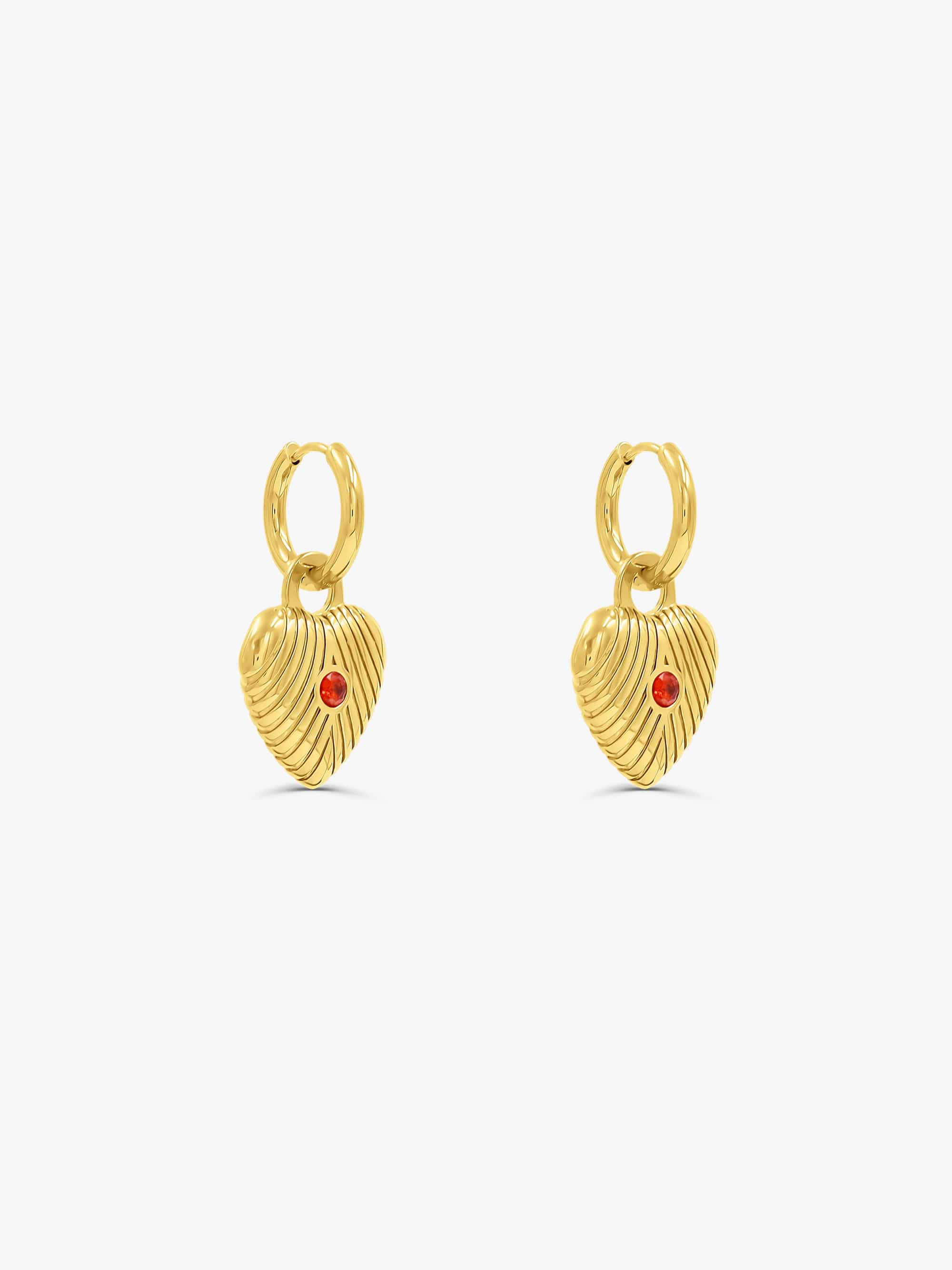 Sultana-Malta EARRINGS '1995' Heart Hoops