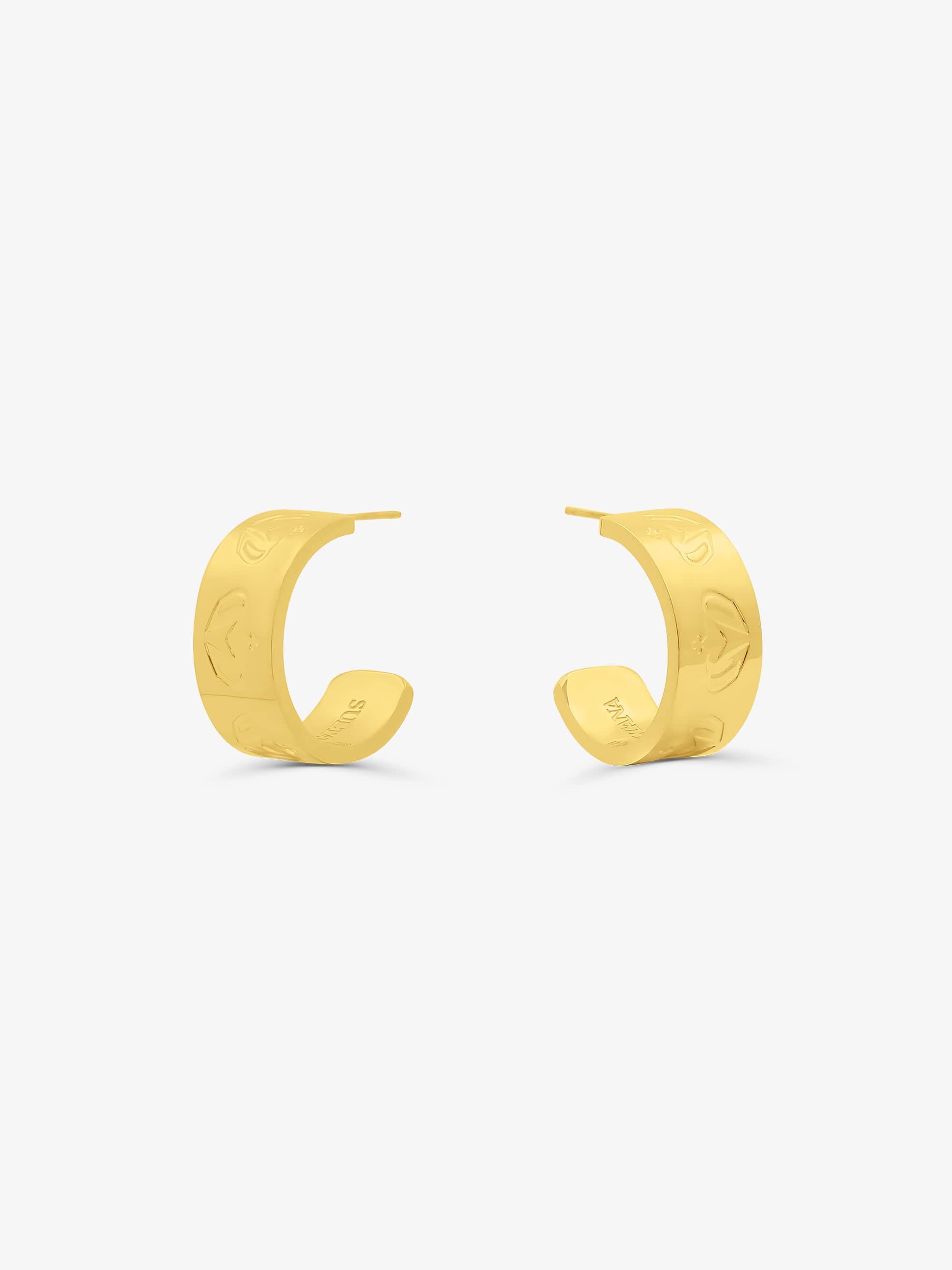 Sultana-Malta EARRINGS 3.tone Hoop Earrings 20mm