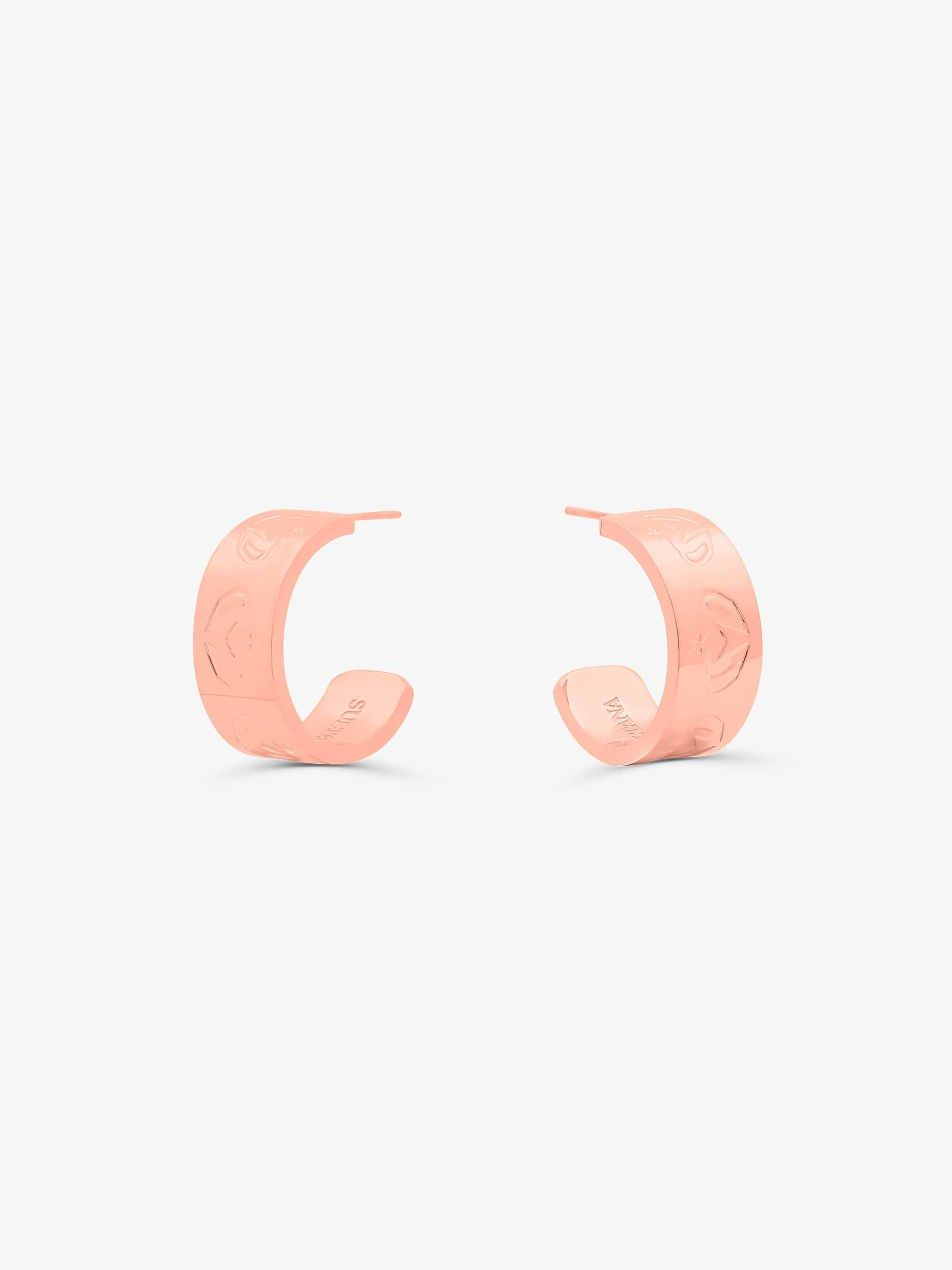Sultana-Malta EARRINGS 3.tone Hoop Earrings 20mm Rose Gold