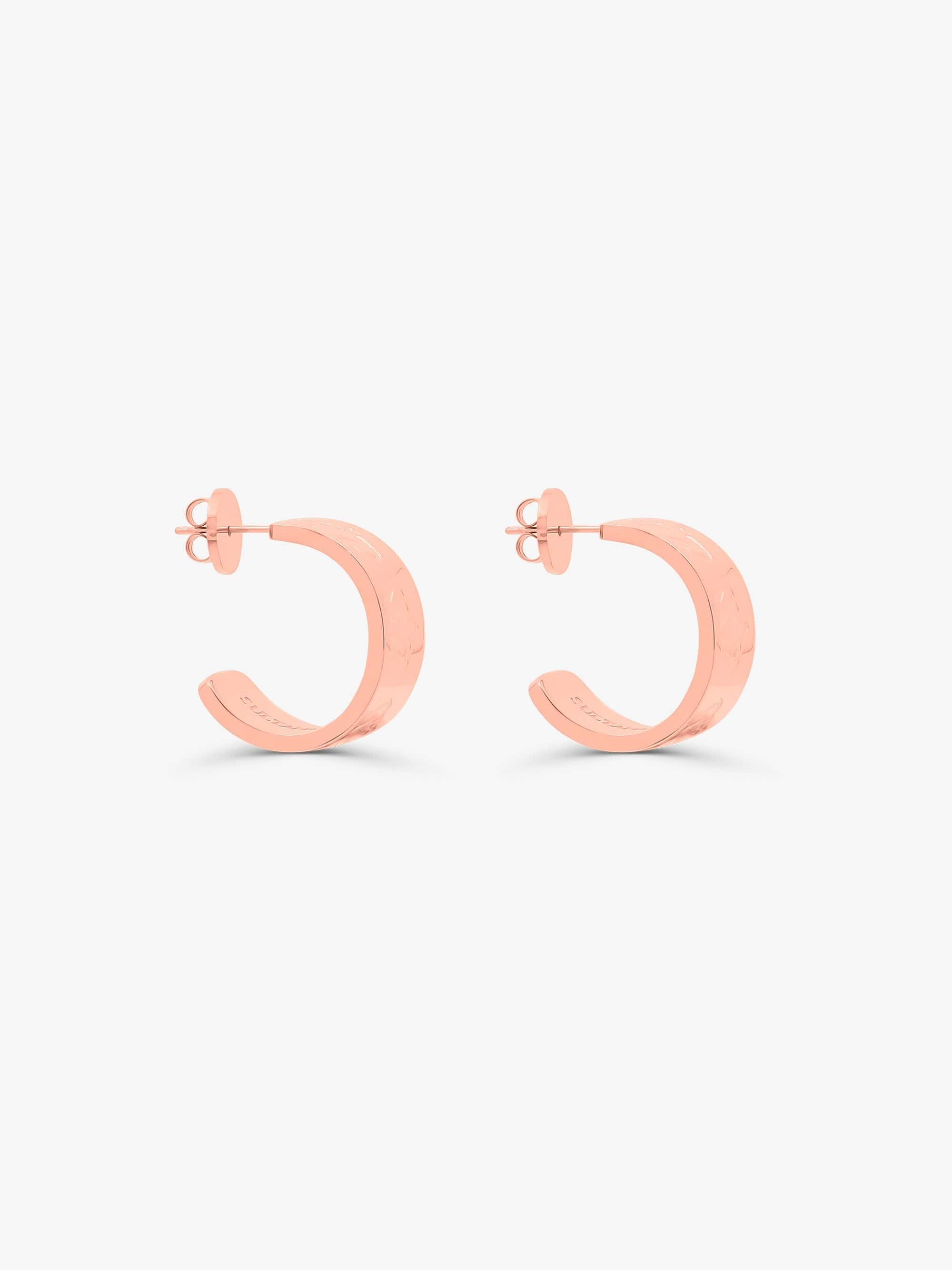 Sultana-Malta EARRINGS 3.tone Hoop Earrings 20mm Rose Gold
