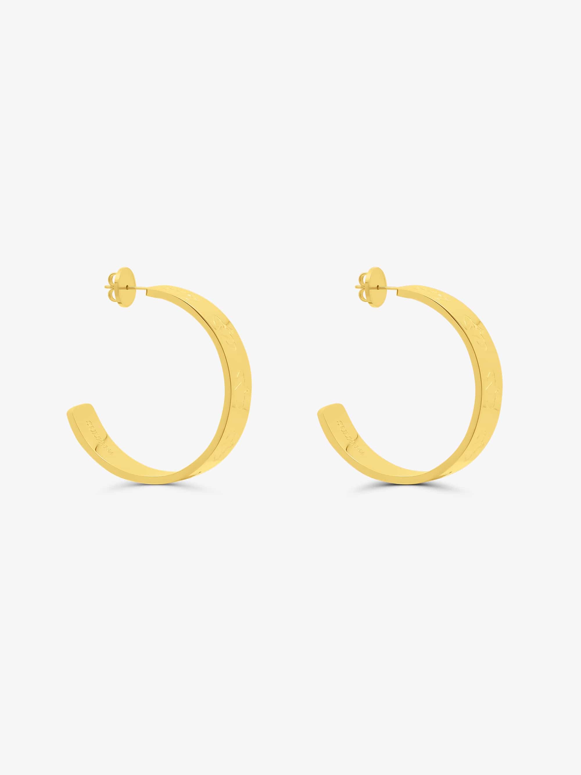 Sultana-Malta EARRINGS 3.tone Hoop Earrings 40mm