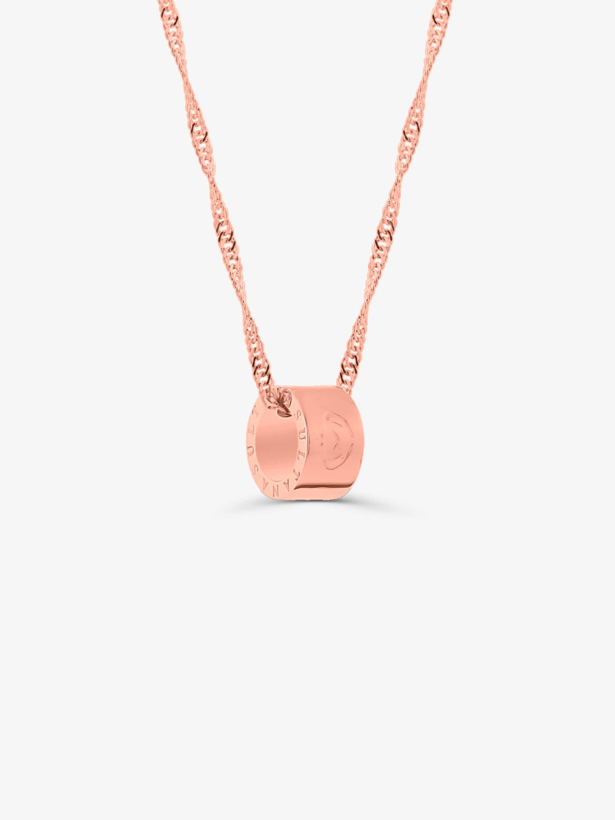 Sultana-Malta NECKLACES 3.tone Pendant with Twisted Chain Rose Gold