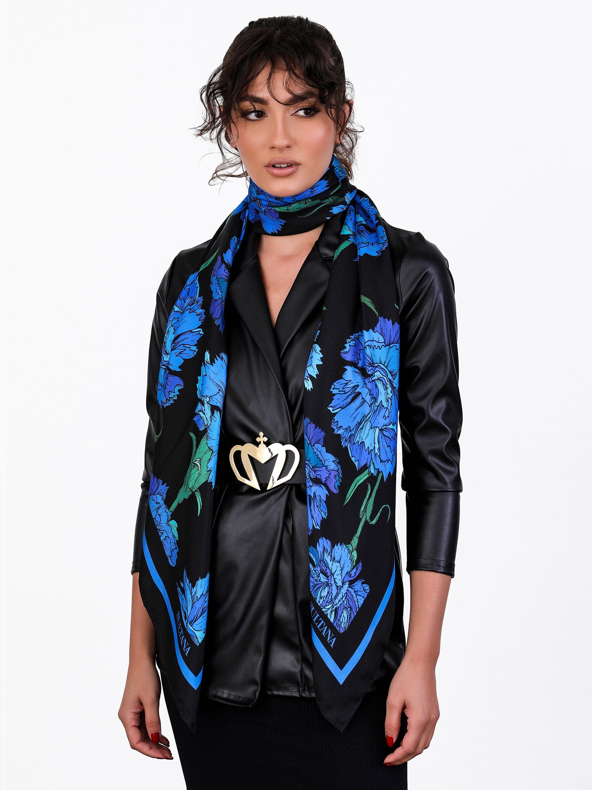 Sultana-Malta SCARVES Carnation Silk Scarf