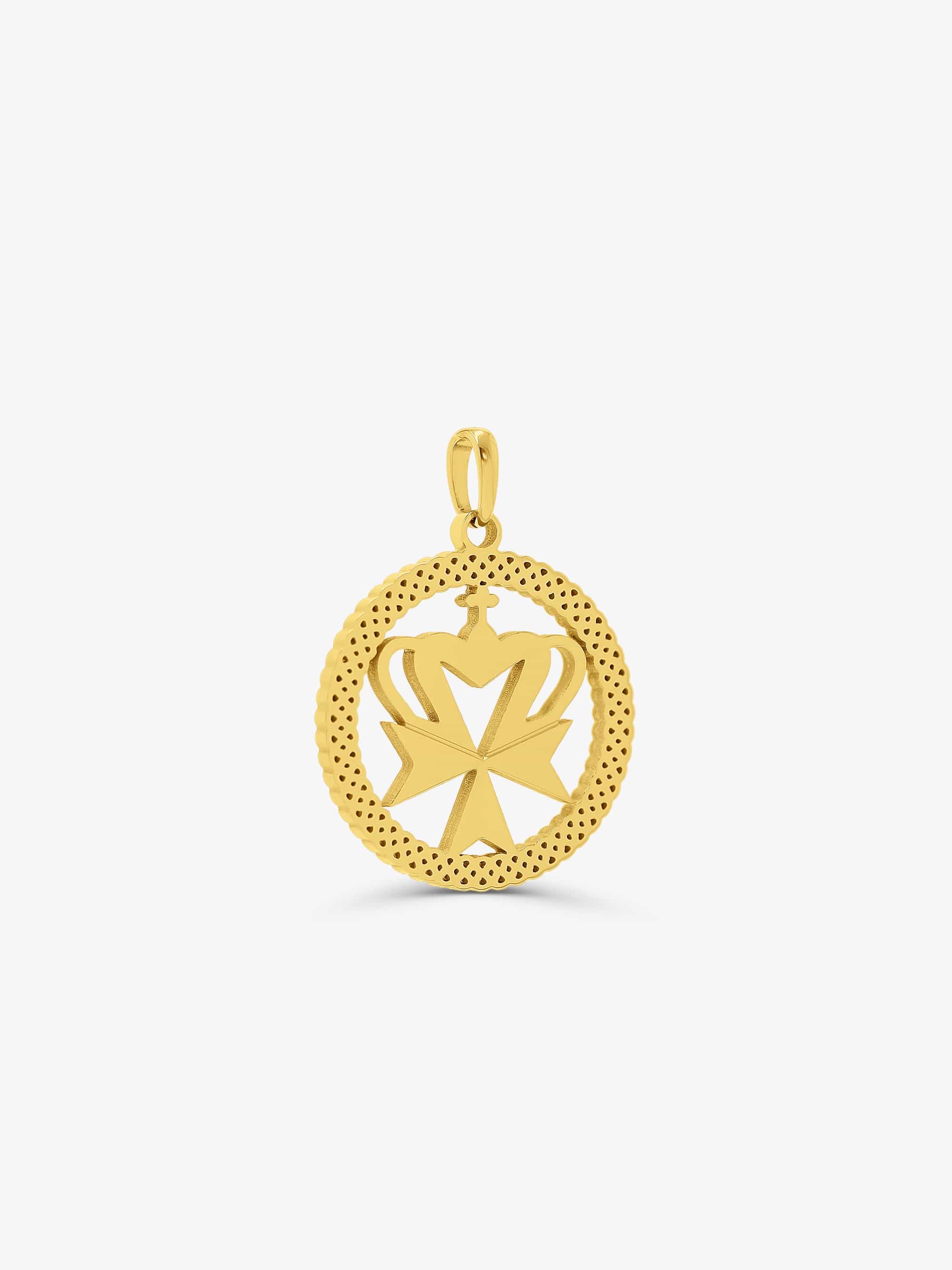 Sultana-Malta PENDANT Crown Cross Hoop Pendant