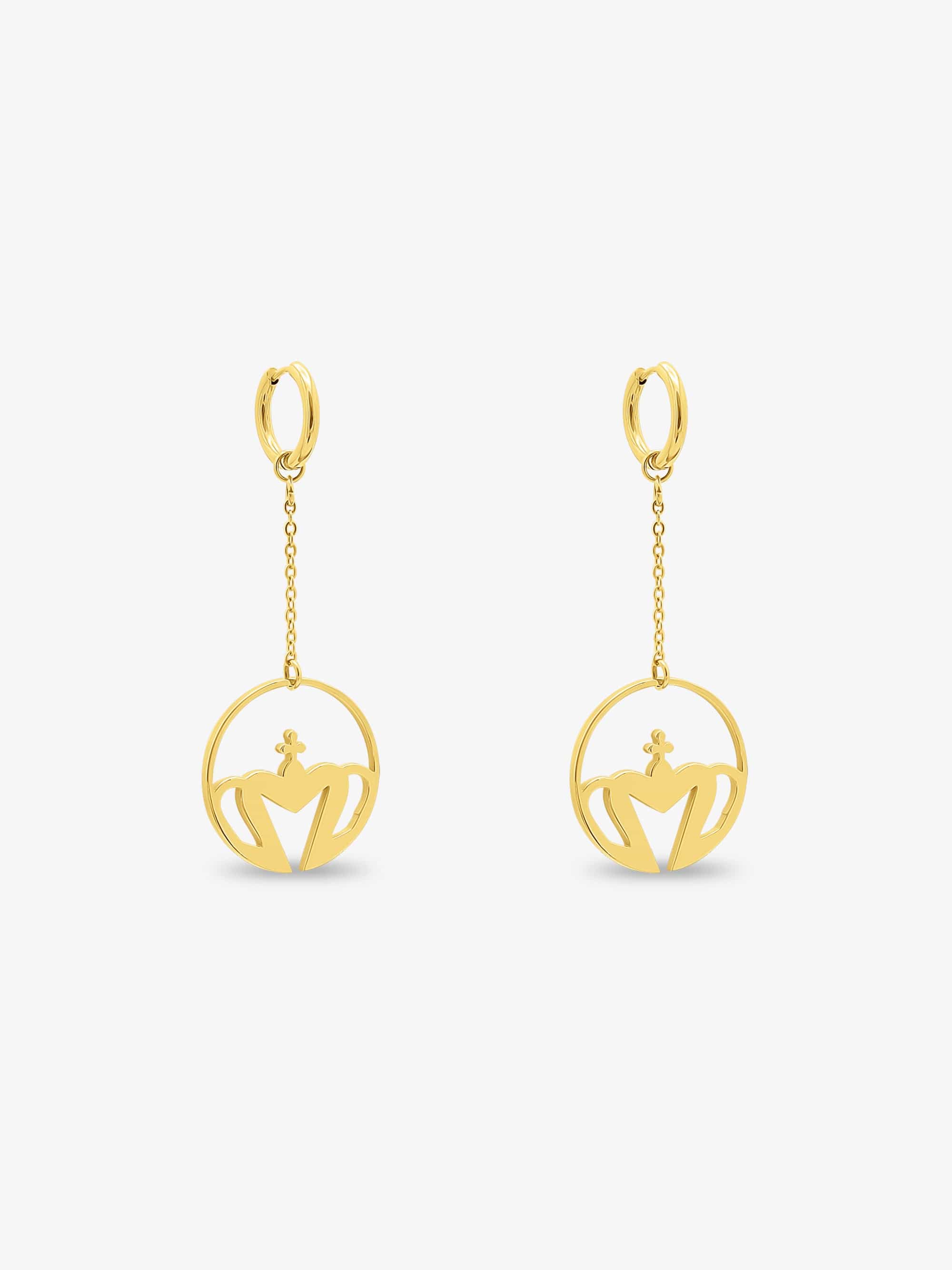 Sultana-Malta EARRINGS Crown Hoop Drop Earrings