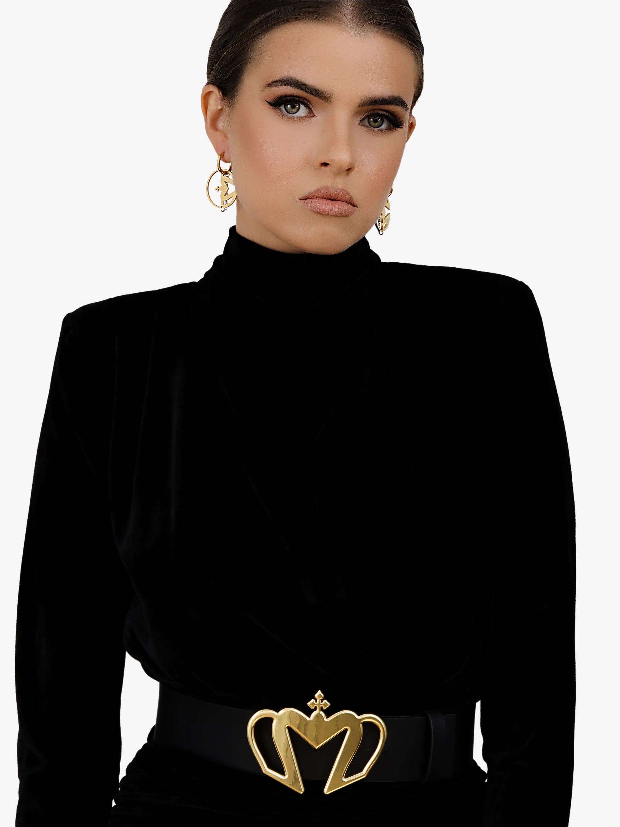 Sultana-Malta EARRINGS Crown Hoop Drop Earrings