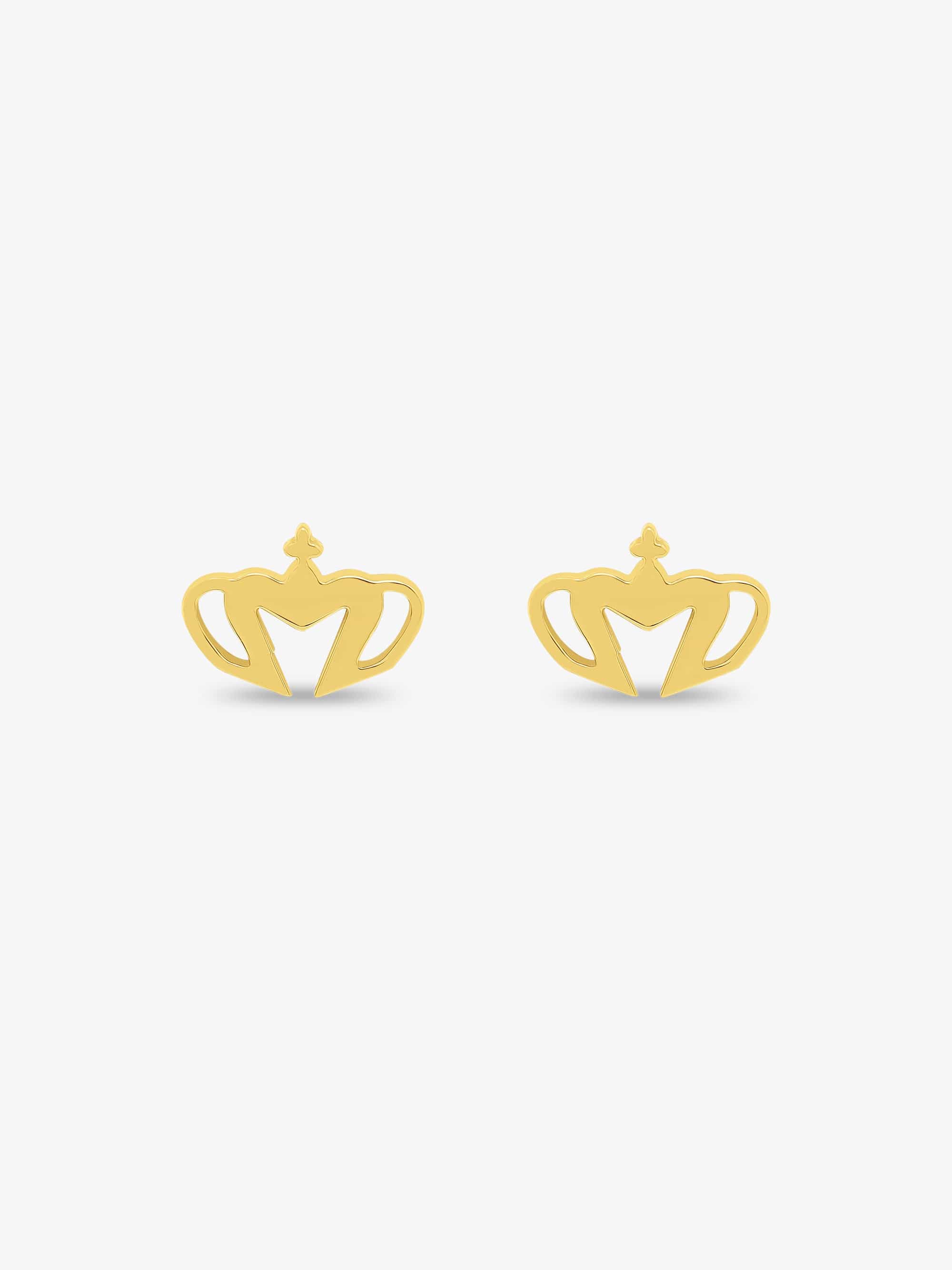 Sultana-Malta EARRINGS Crown Large Stud Earrings
