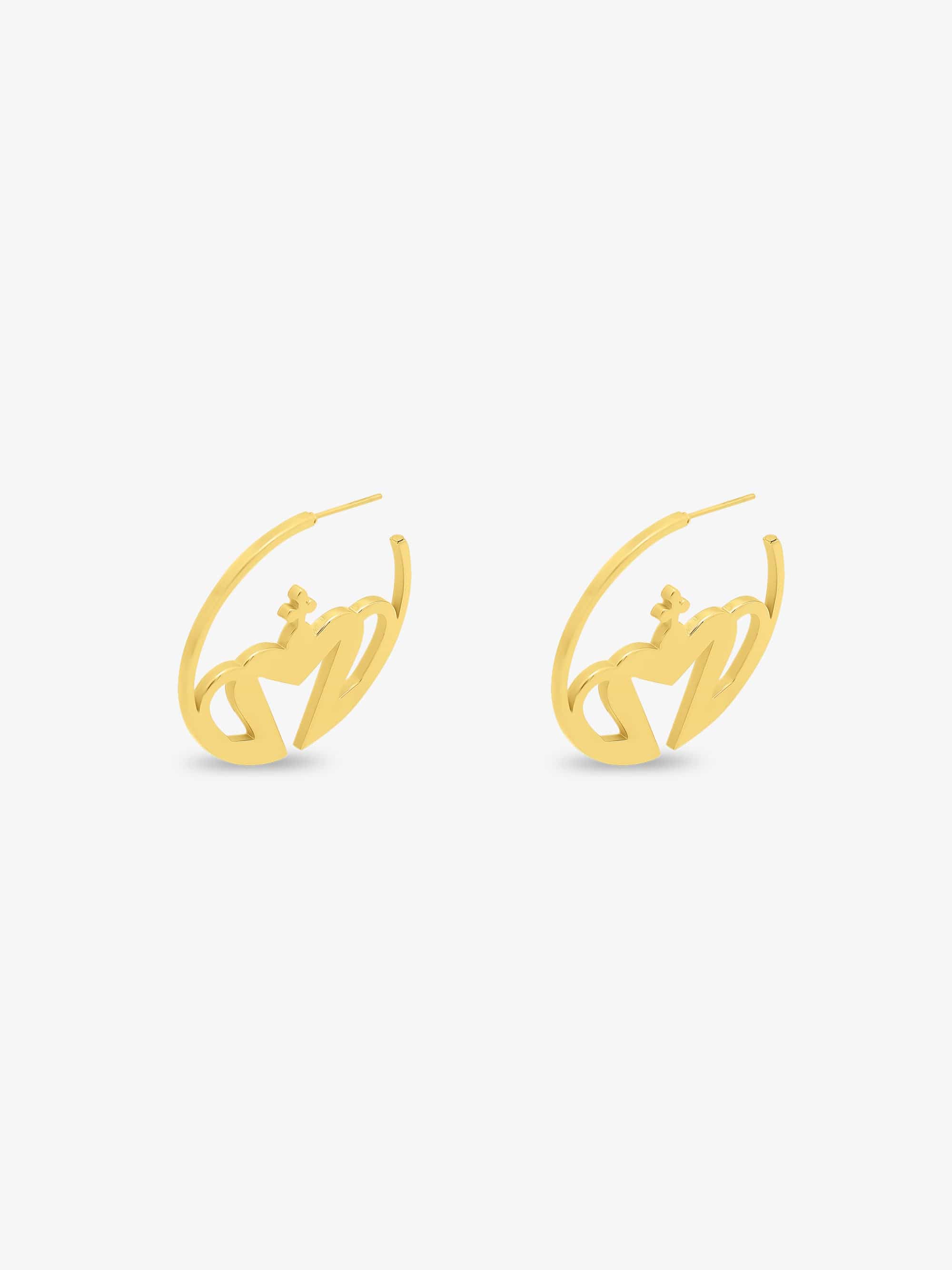 Sultana-Malta EARRINGS Crown Small Hoop Earrings