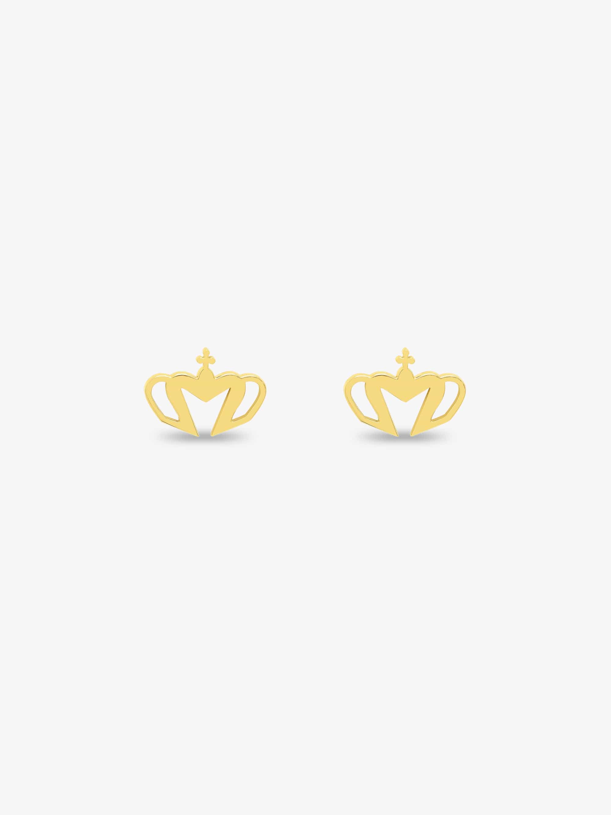 Sultana-Malta EARRINGS Crown Small Stud Earrings