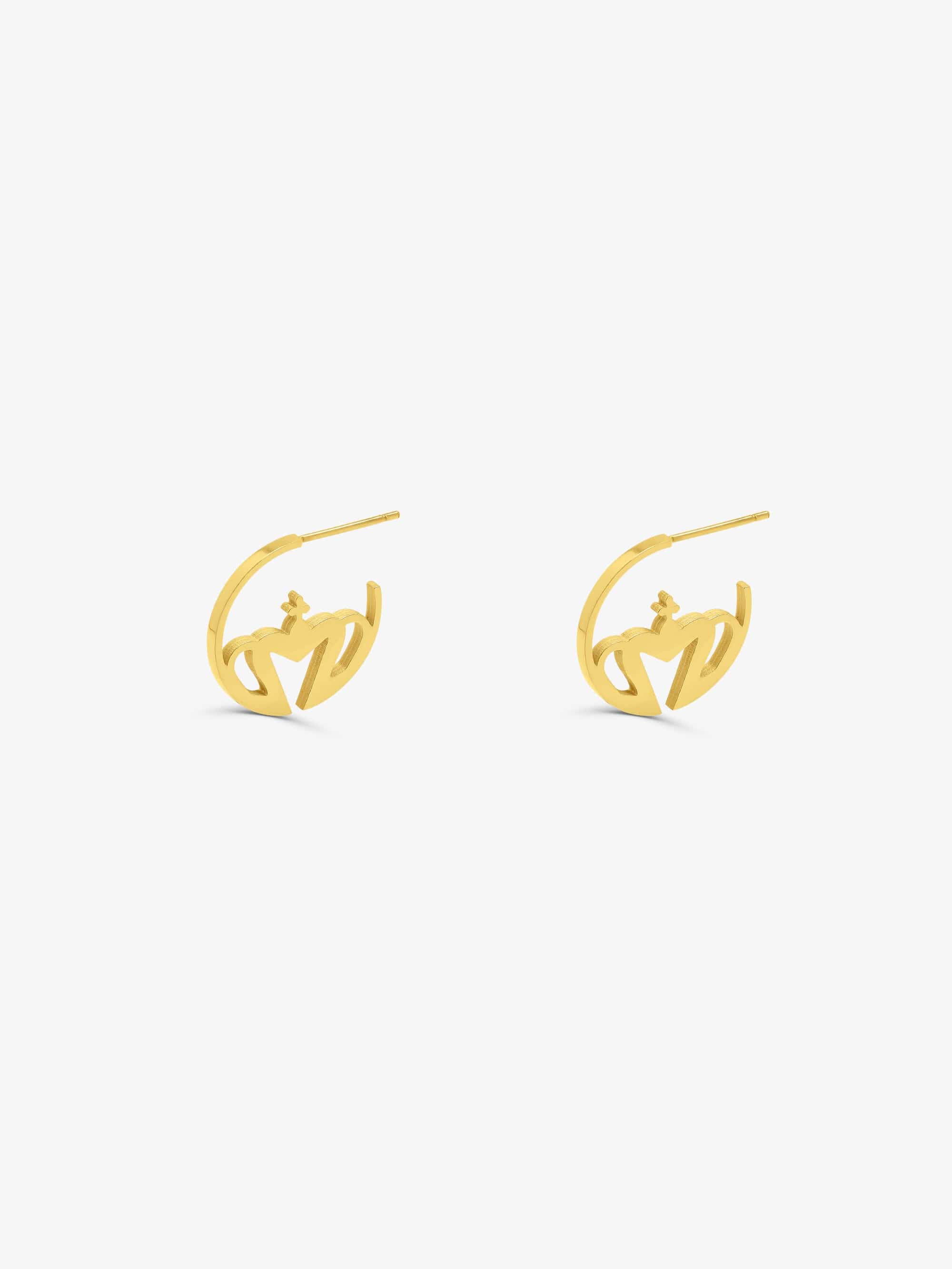 Sultana-Malta EARRINGS Crown X-Small Hoop Earrings