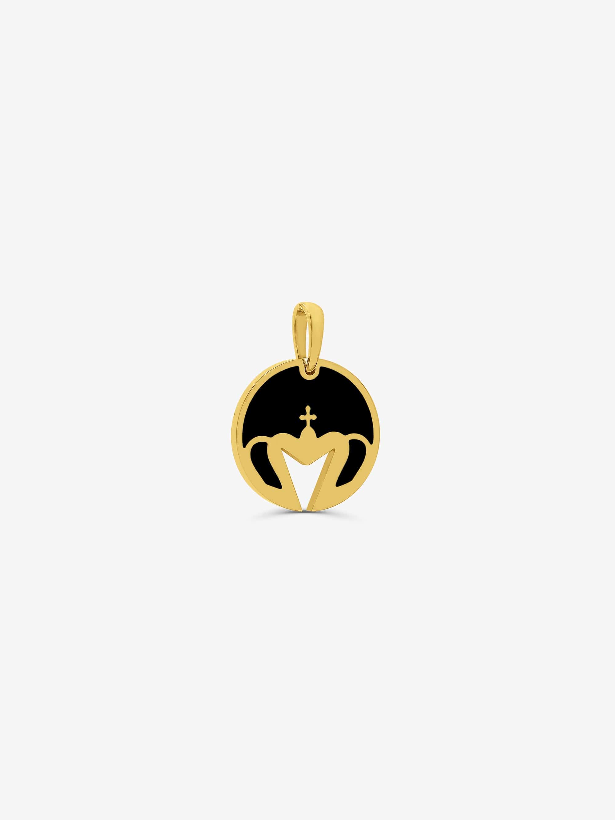 Sultana-Malta PENDANT Hoop Enamel Pendant Black