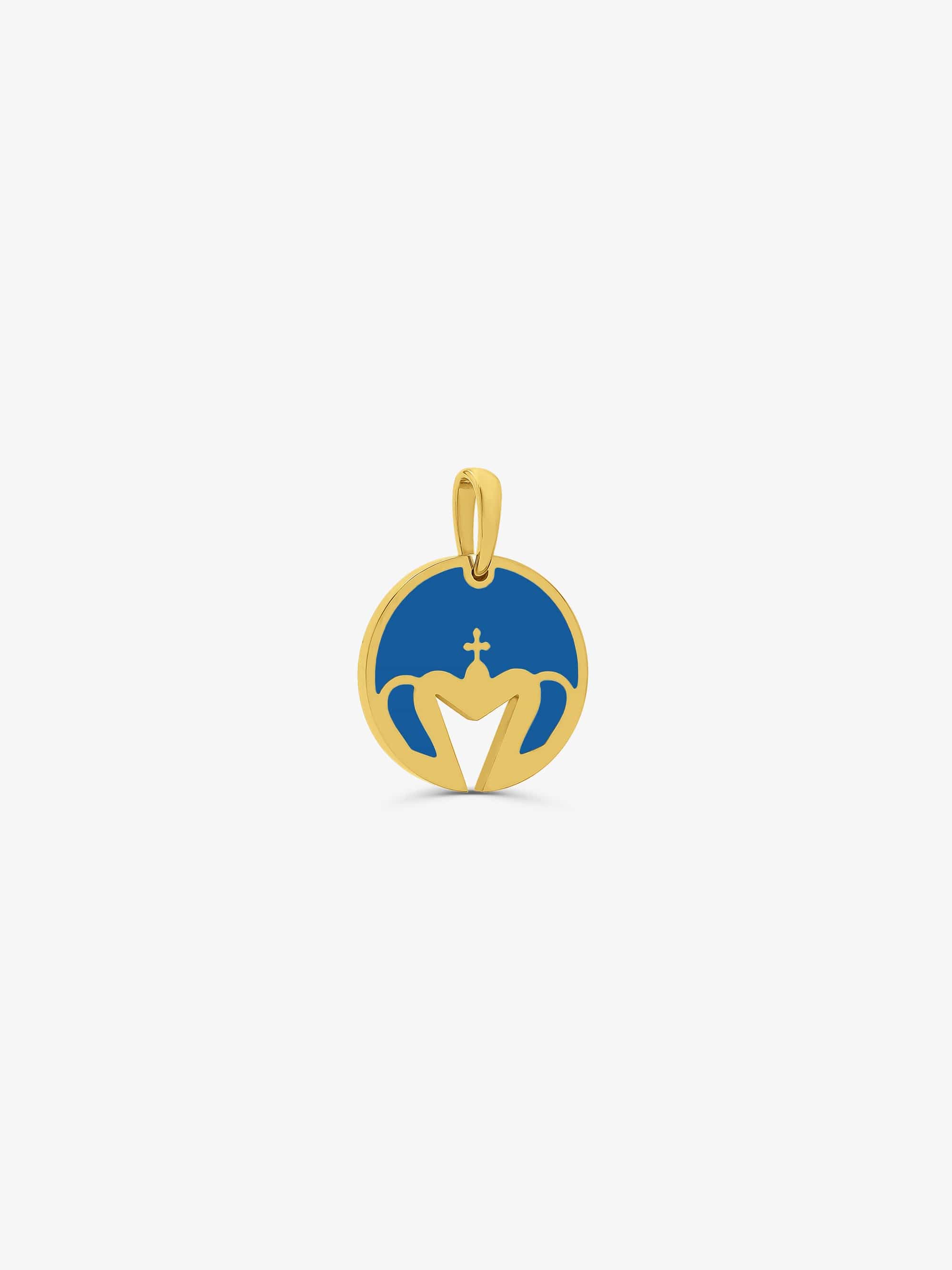 Sultana-Malta PENDANT Hoop Enamel Pendant Blue