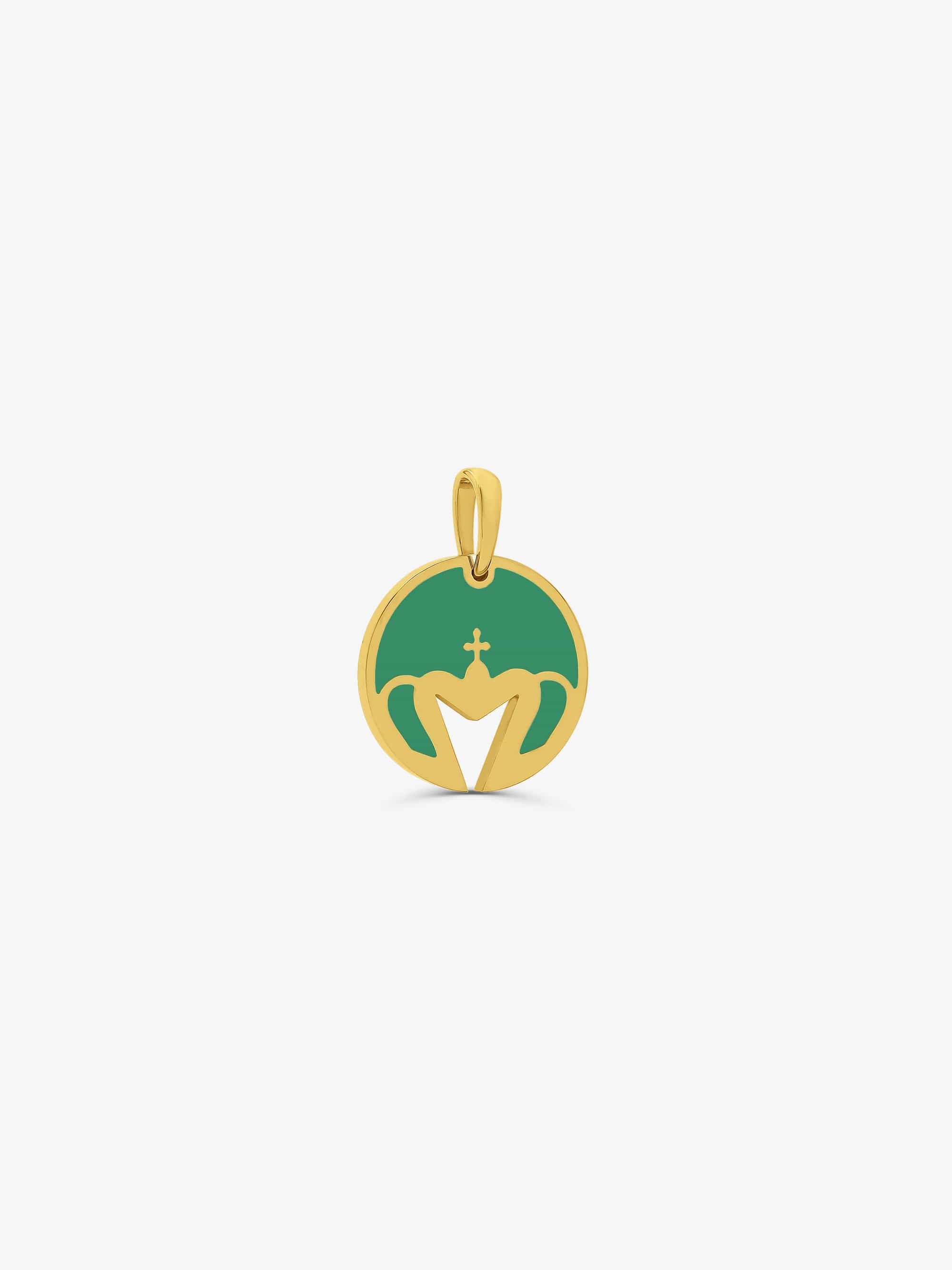 Sultana-Malta PENDANT Hoop Enamel Pendant Green