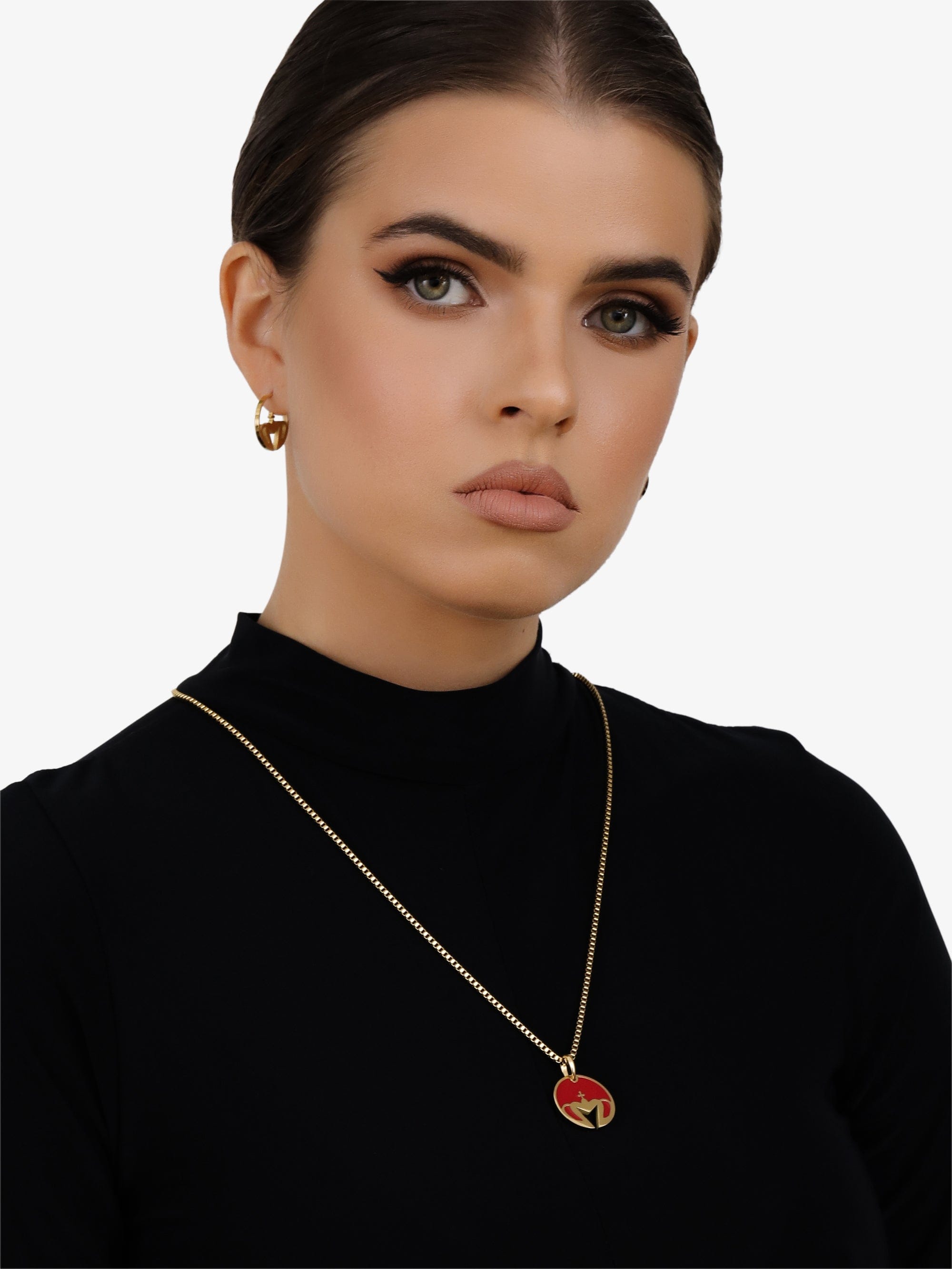 Sultana-Malta PENDANT Hoop Enamel Pendant Red