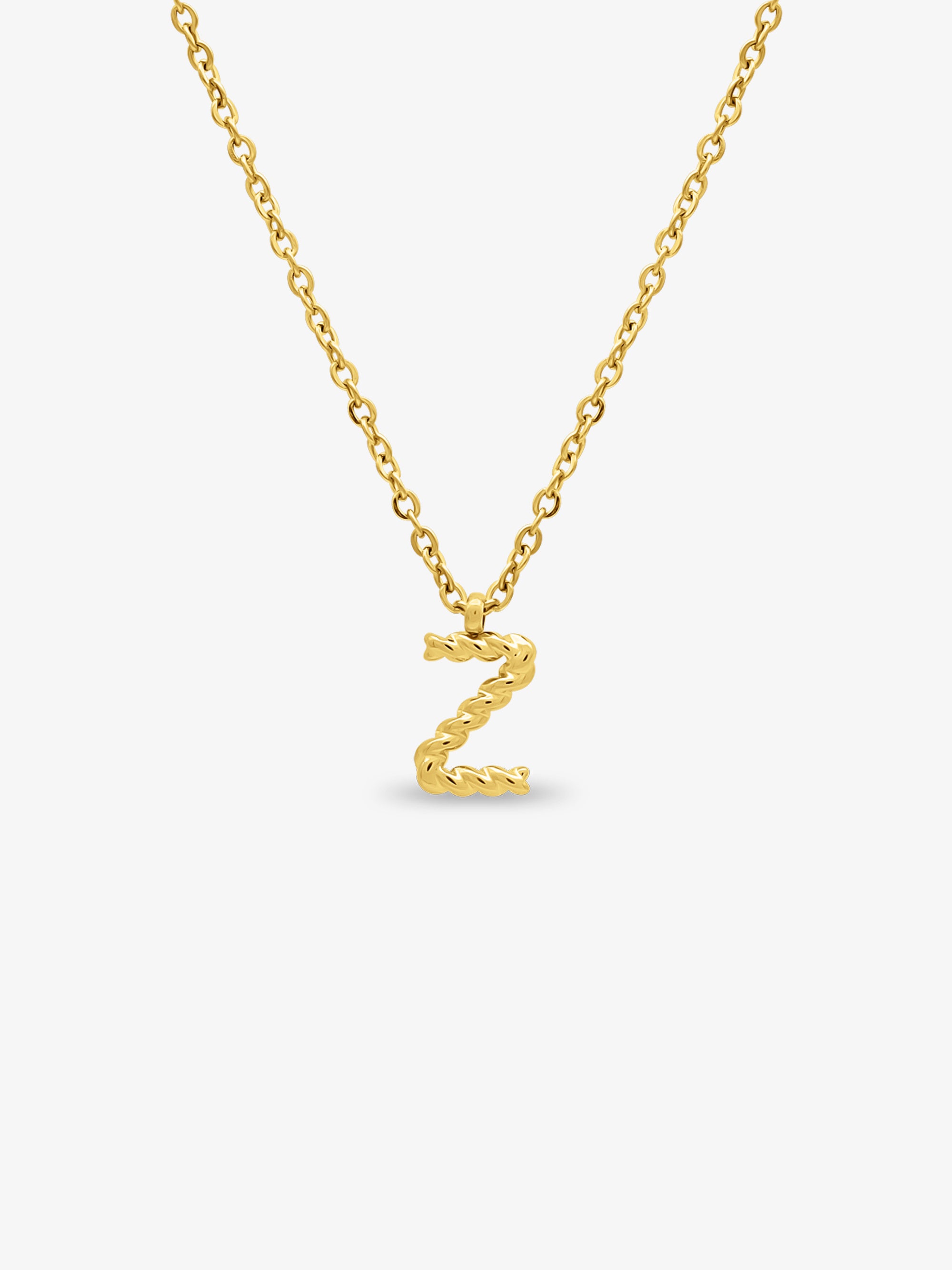 CABLE INITIAL NECKLACE