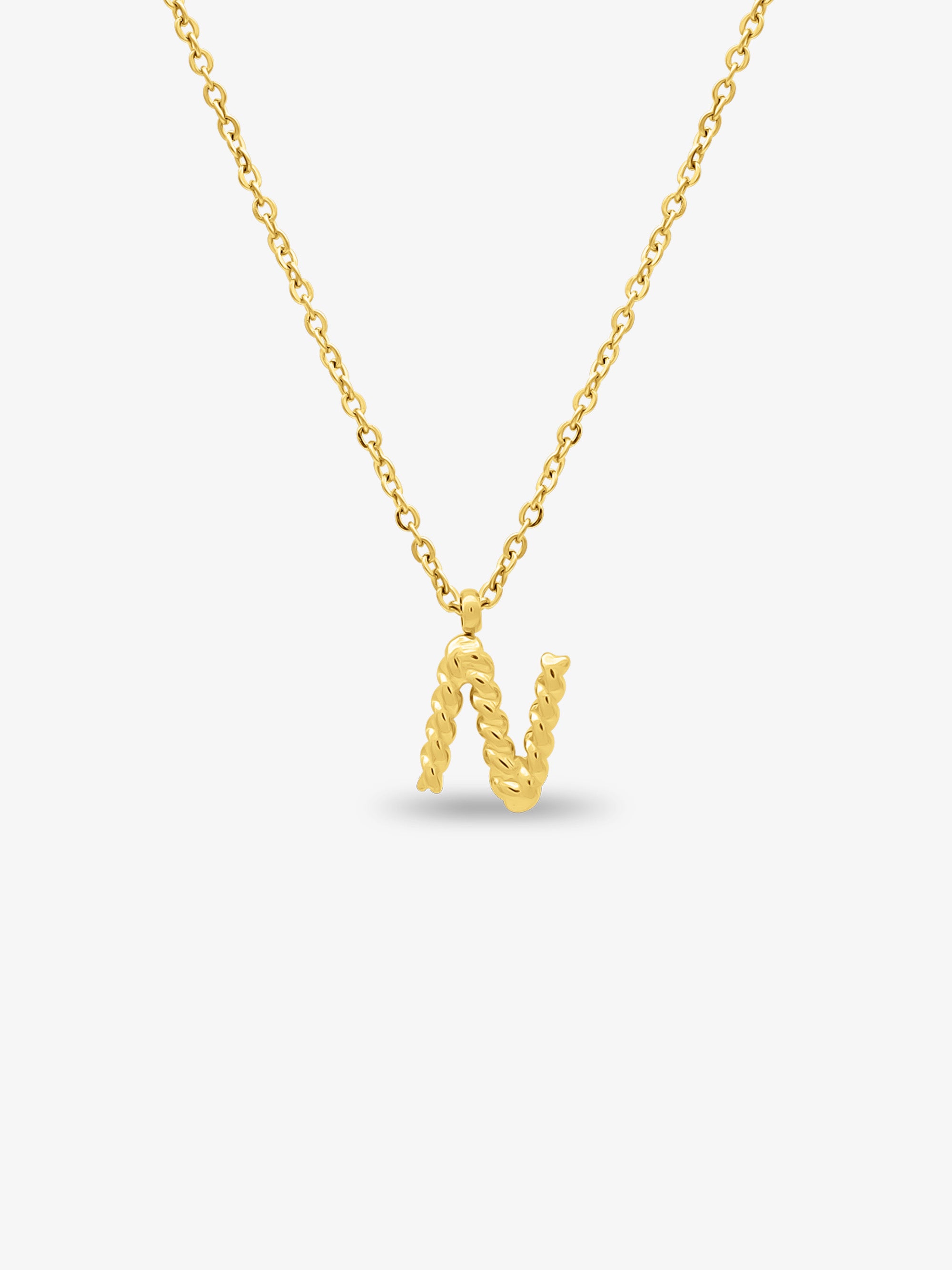 CABLE INITIAL NECKLACE