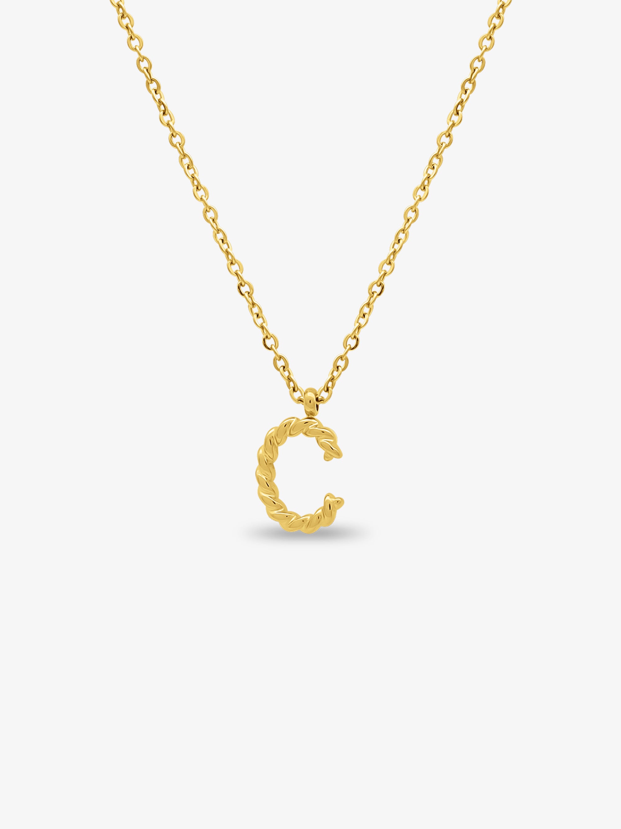 CABLE INITIAL NECKLACE